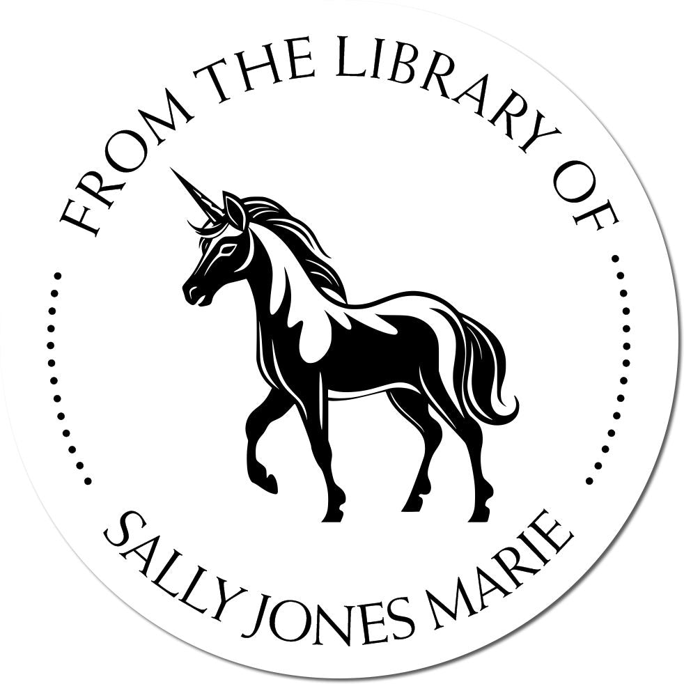 Blissfulglimmer Mythical Unicorn Pre-Inked Customized From The Library Of Design Stamp
