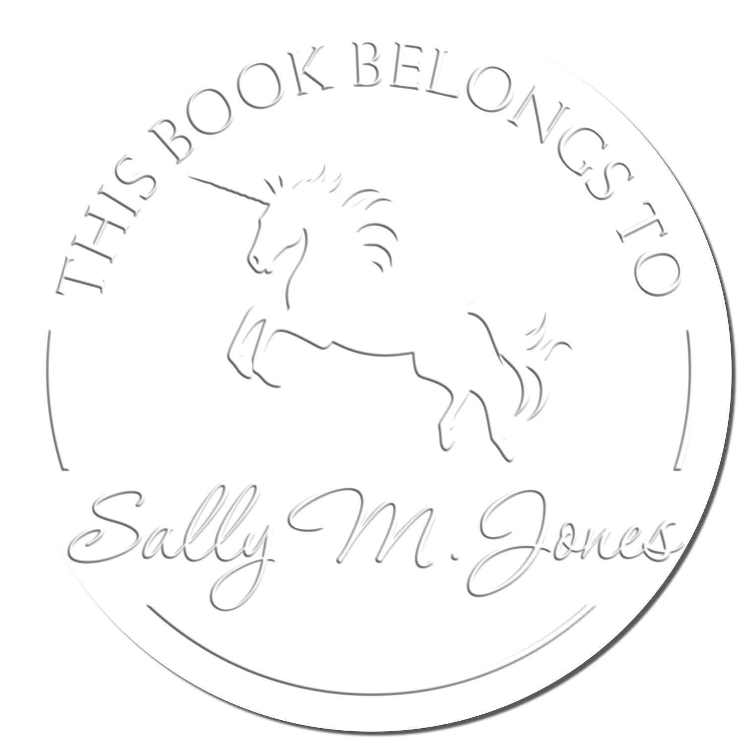 Puritygleam Mythical Unicorn Handheld Custom Home Library Seal