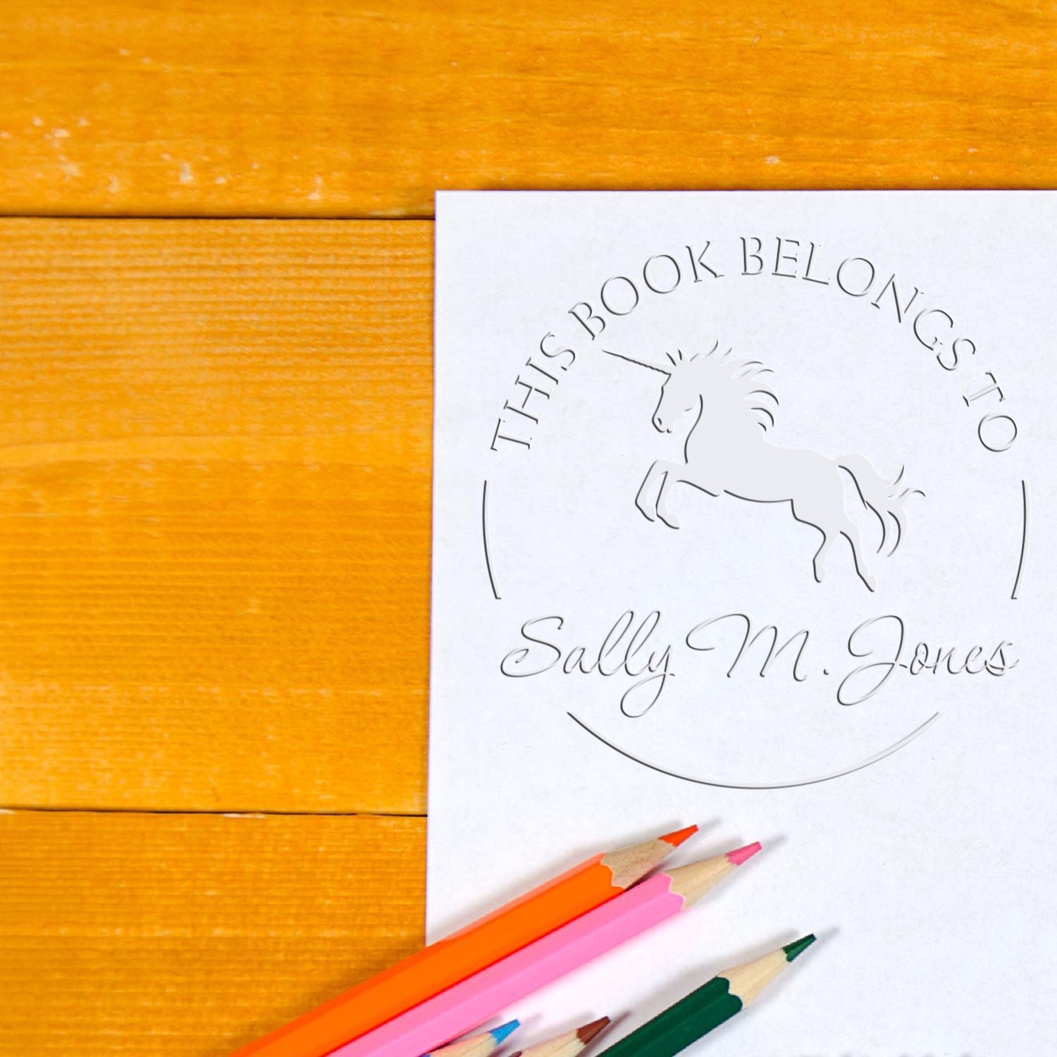 Puritygleam Mythical Unicorn Handheld Custom Home Library Seal