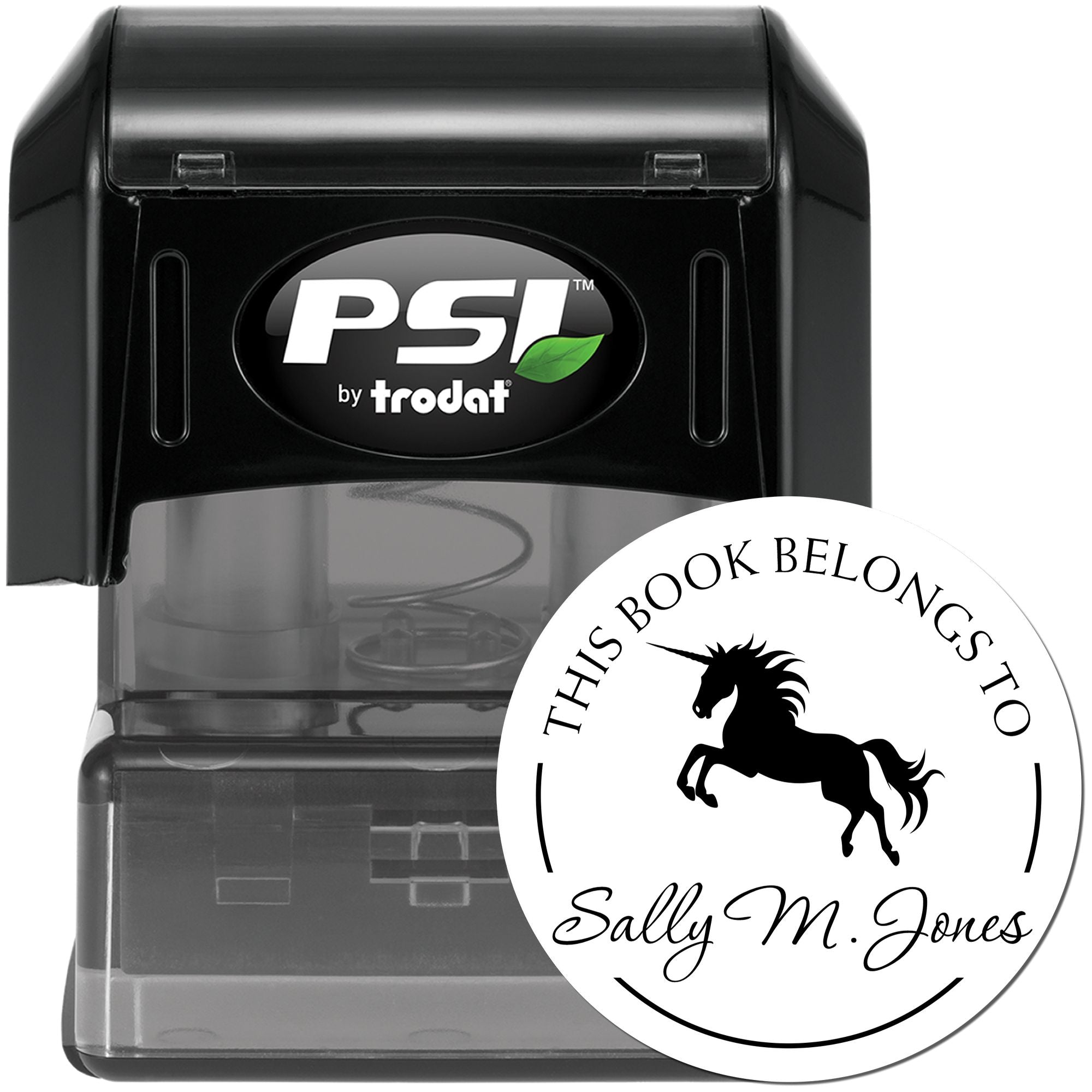 Puritygleam Mythical Unicorn Pre-Inked Customized Library Collection Stamp