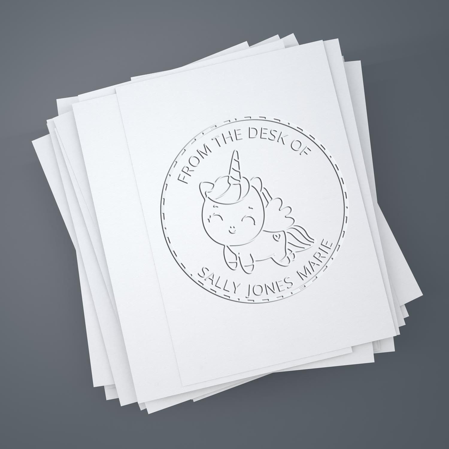 Soft SophiaSprinkle Mythical Unicorn Customized Book Branding Seal