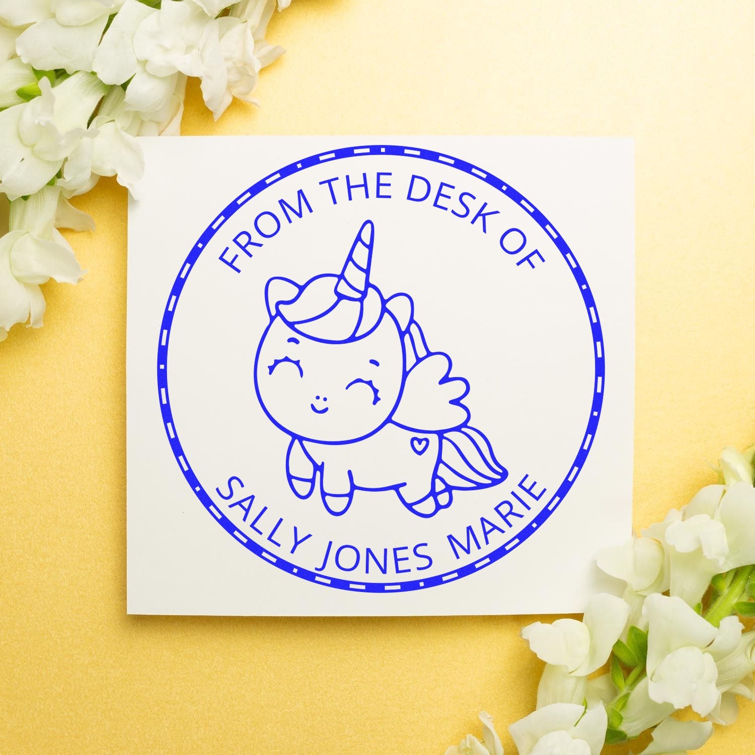 Slim Pre-Inked SophiaSprinkle Mythical Unicorn Personalizable From The Private Collection Of Stamp