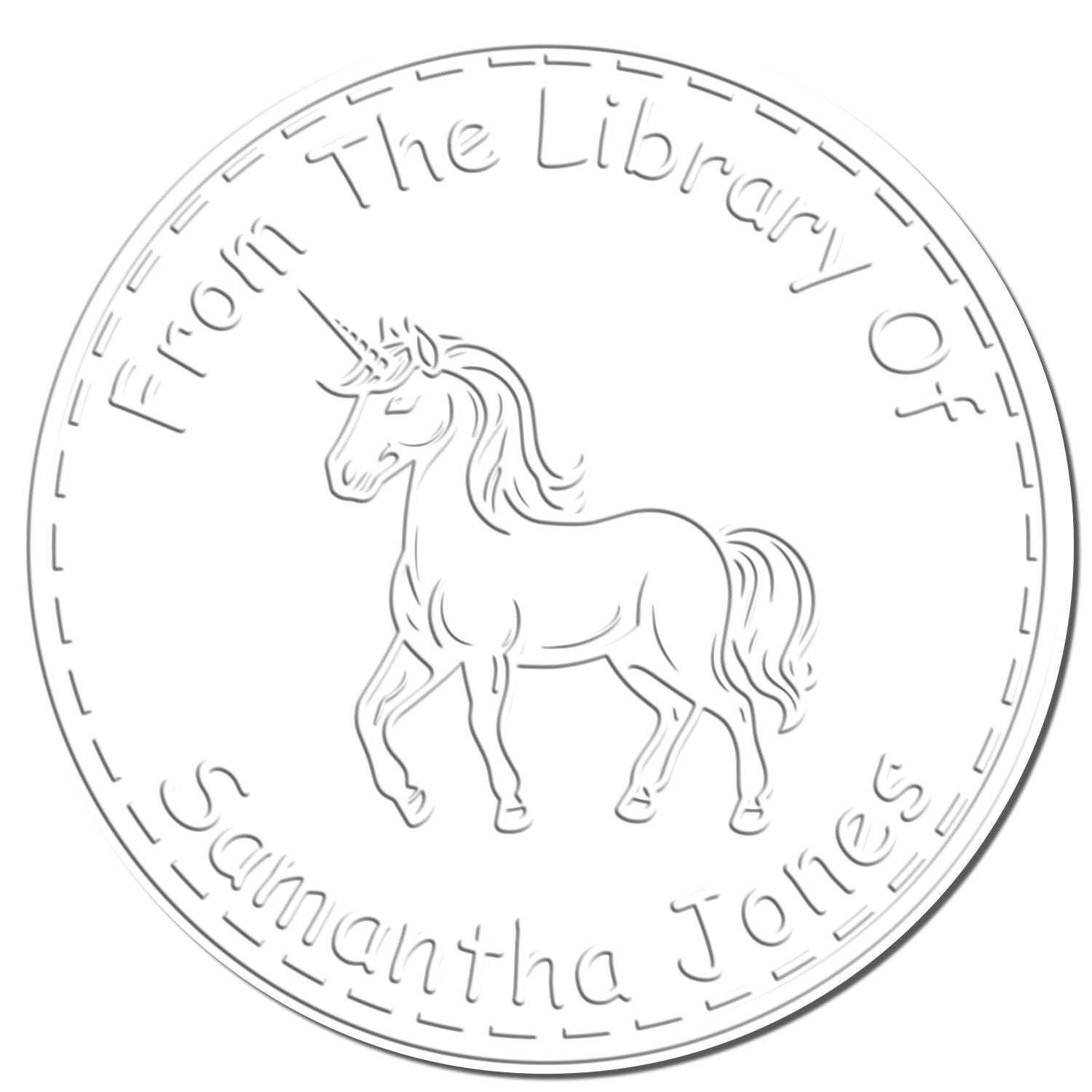 Soft Joyfulgallop Mythical Unicorn Customized Book Branding Embossing Seal - Engineer Seal Stamps