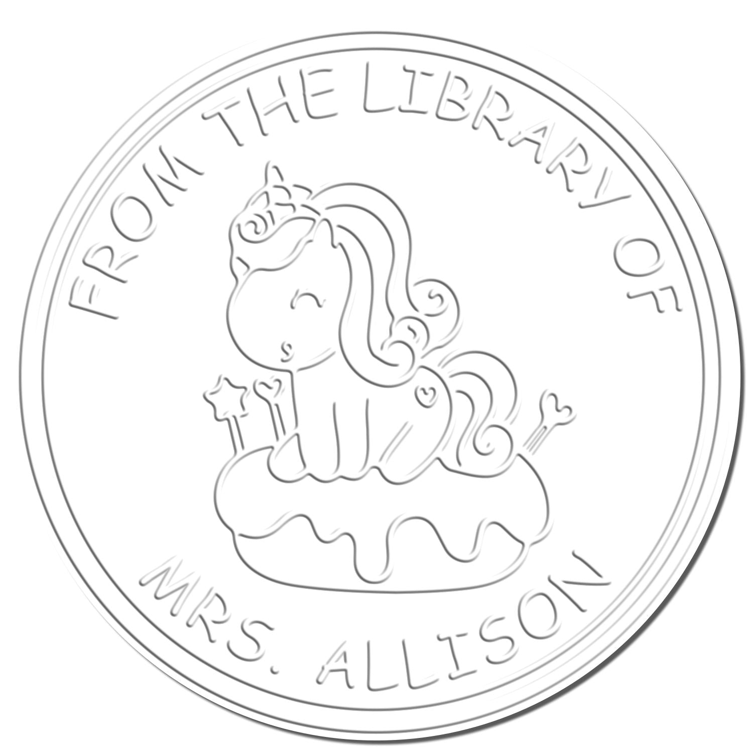 Soft Wondergleam Mythical Unicorn Customized Book Identity Seal