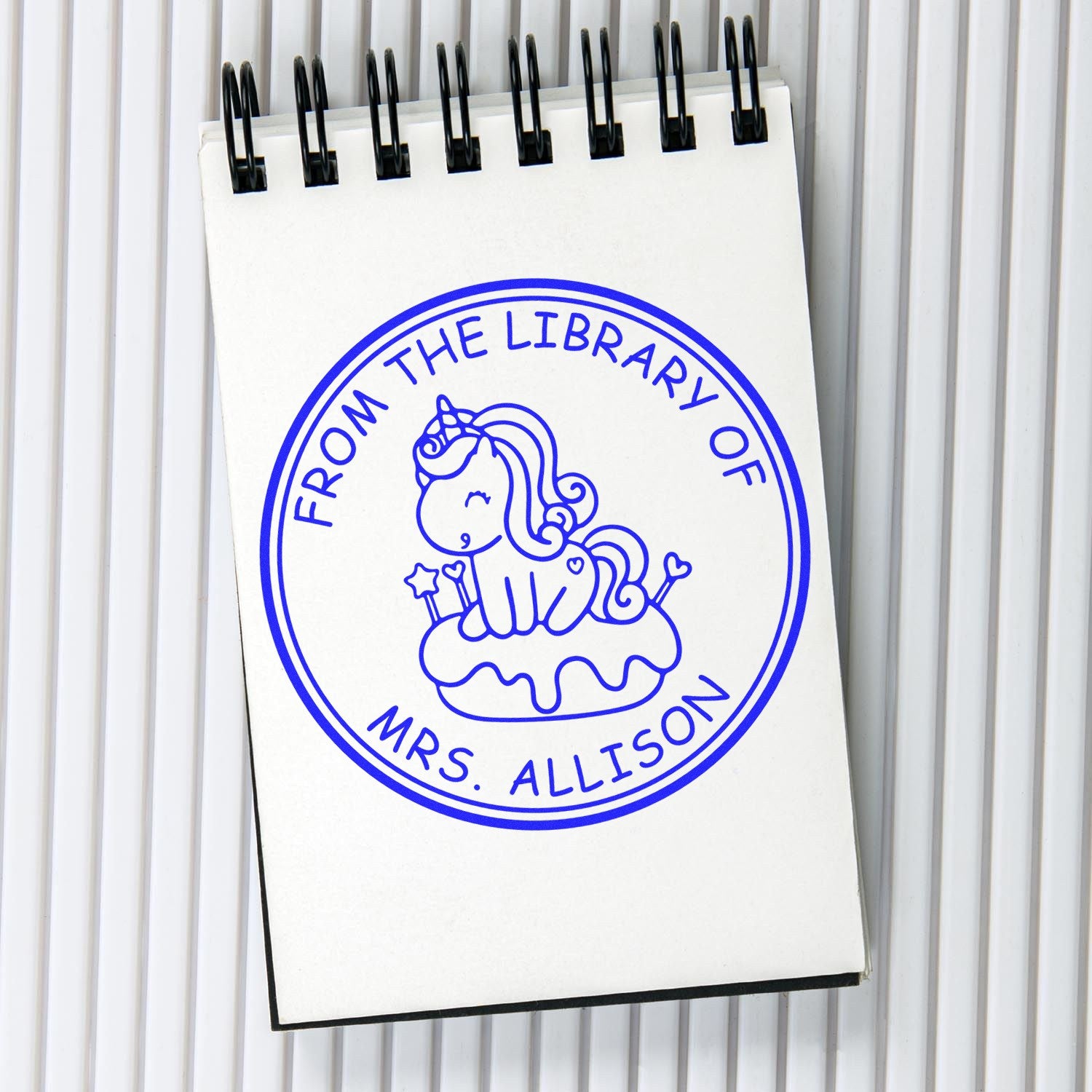 Wondergleam Mythical Unicorn Self-Inking Personalized From The Library Of Stamp