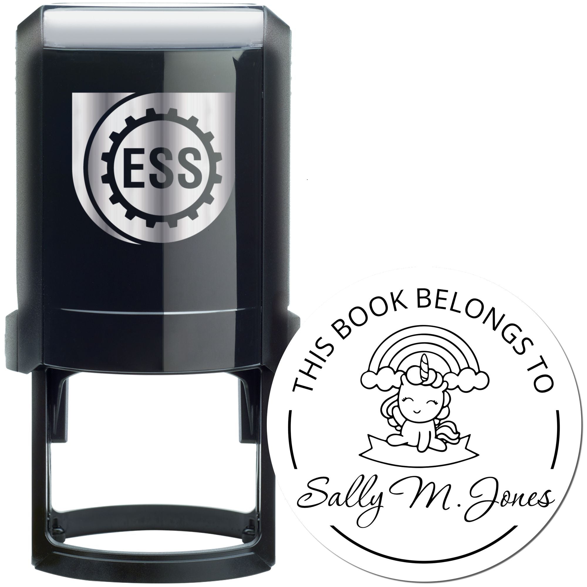 Azurebliss Unicorn Self-Inking Personalized From The Desk Of Stamp - Engineer Seal Stamps