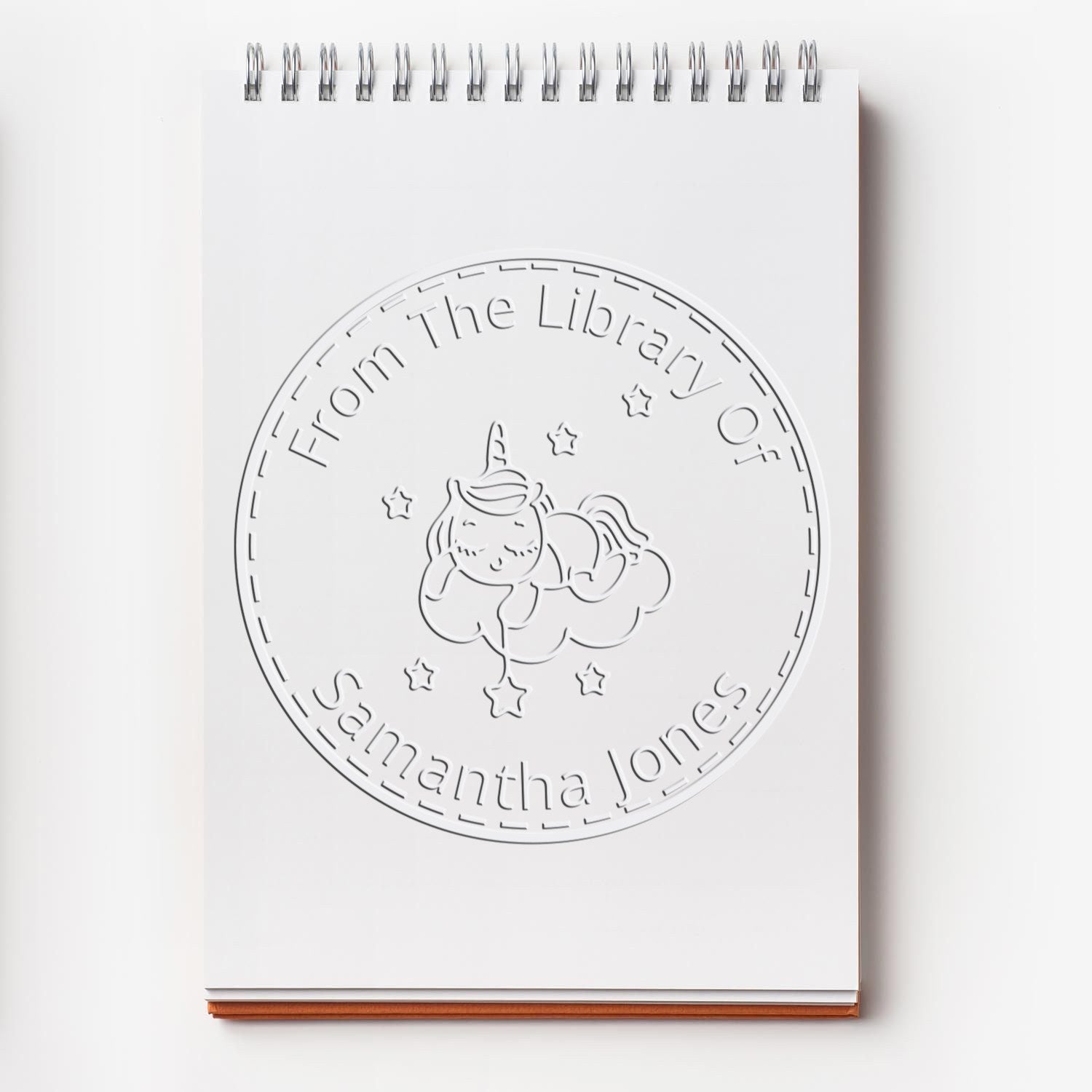 Soft Cosmicglitter Unicorn Customized Book Identification Embossing Seal