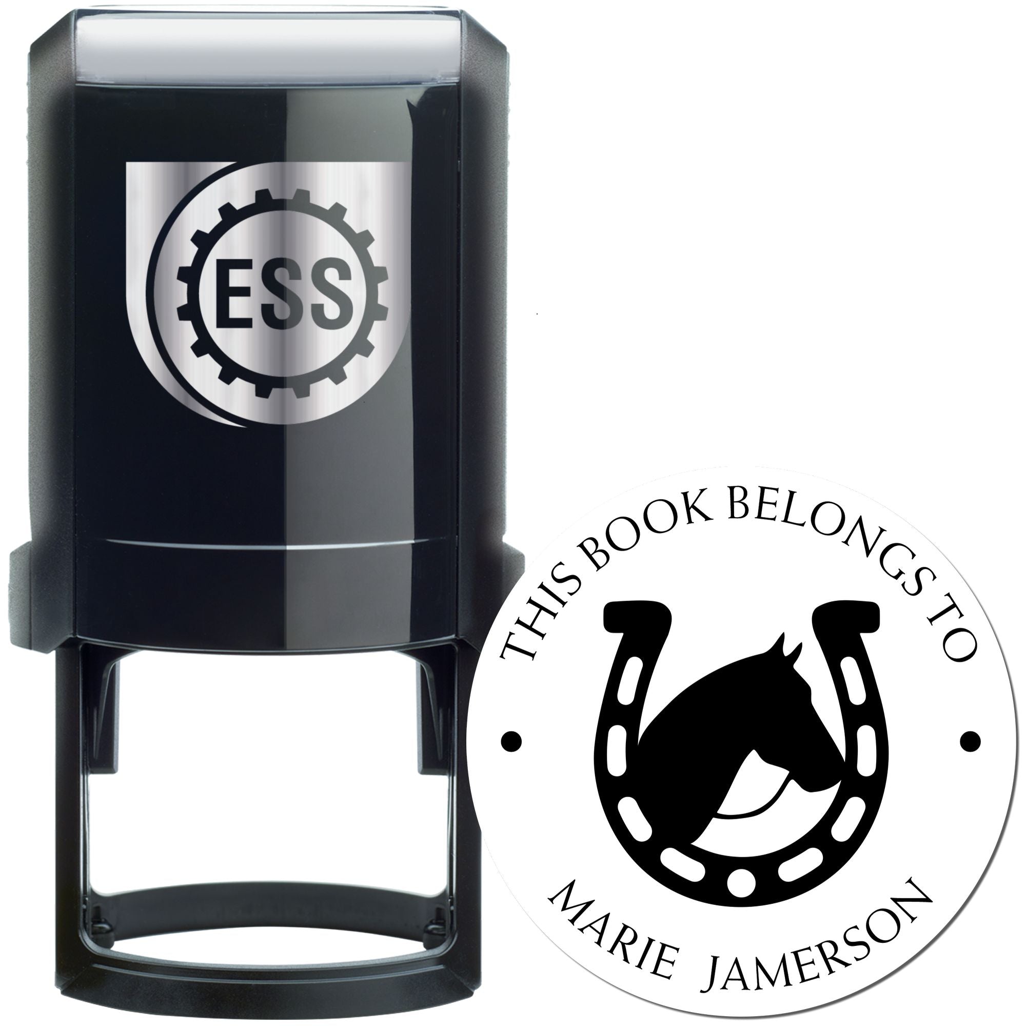 Majestic Dream Horse Self-Inking Personalized Book Stamp - Engineer Seal Stamps