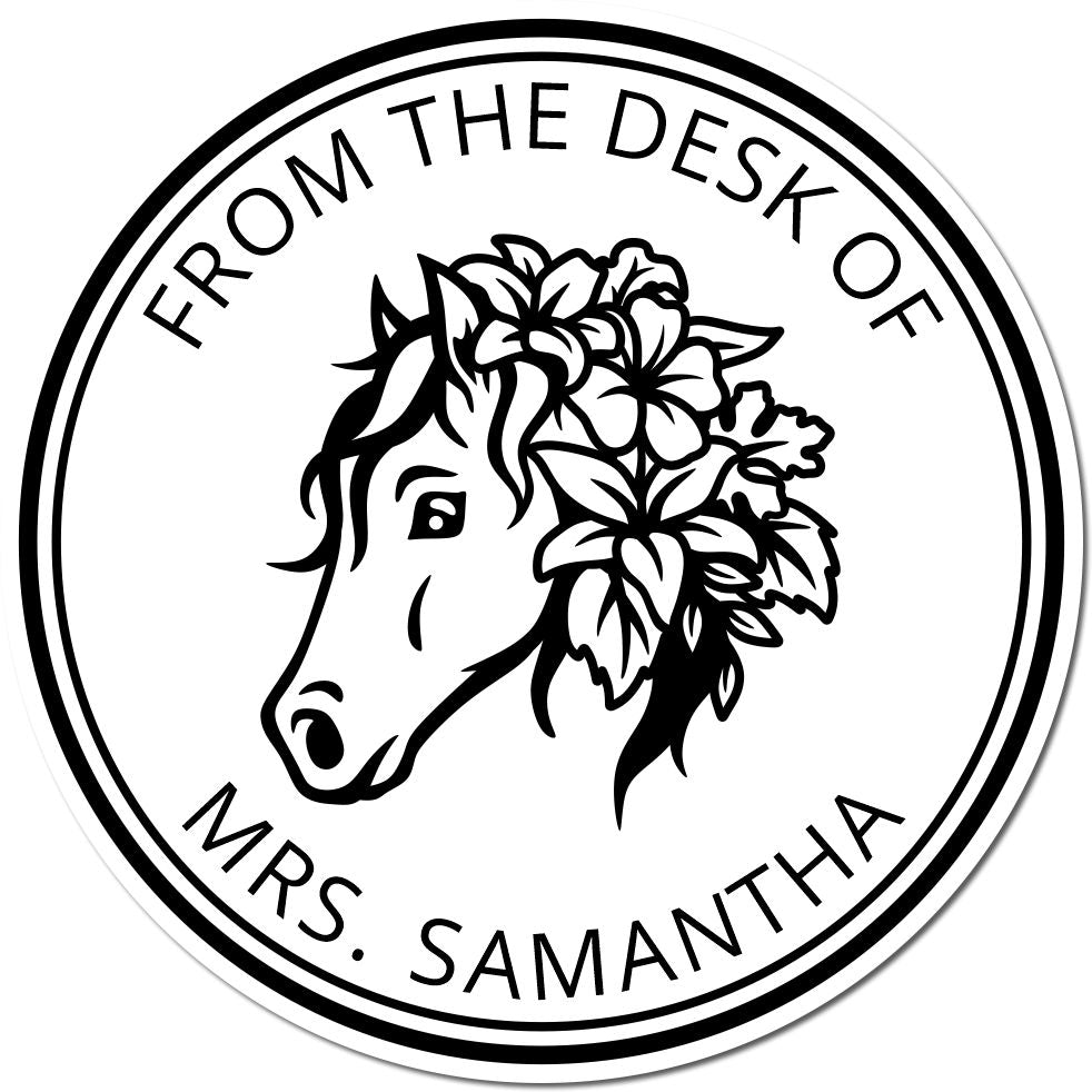 Eclipse Chaser Horse Pre-Inked Custom-Made Book Lover Stamp