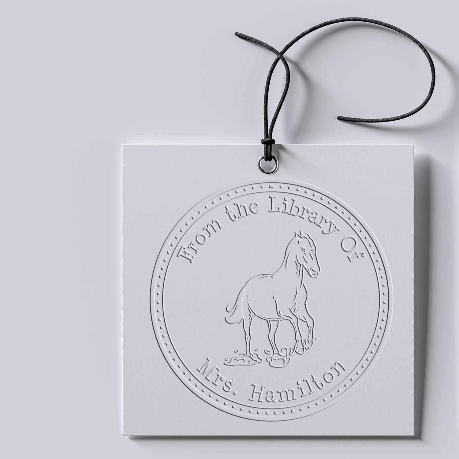 Wind Whisperer Horse Handheld Custom Read It Love It Embossing Seal