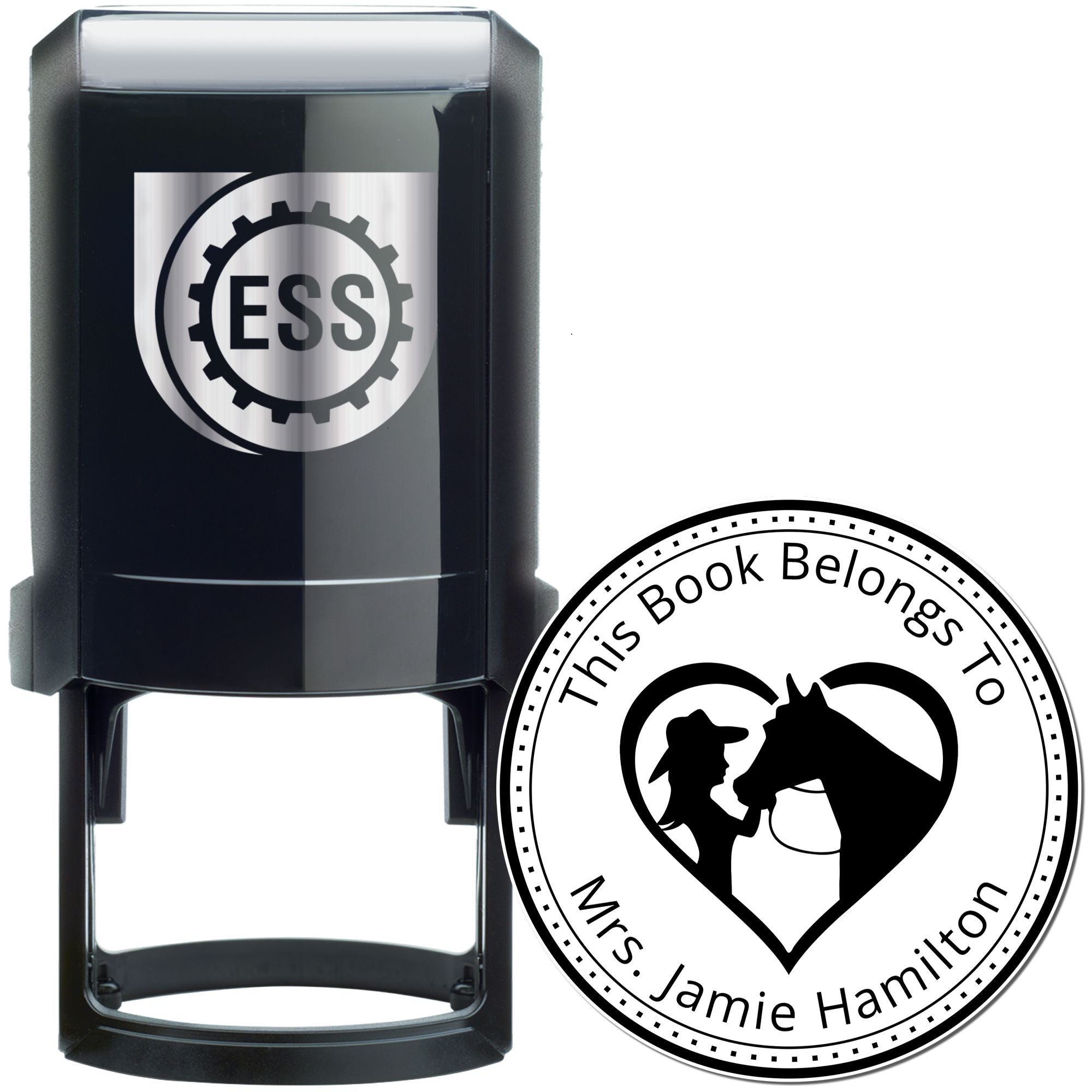 Starlight Gaze Horse Self-Inking Personalized Book Identity Stamp