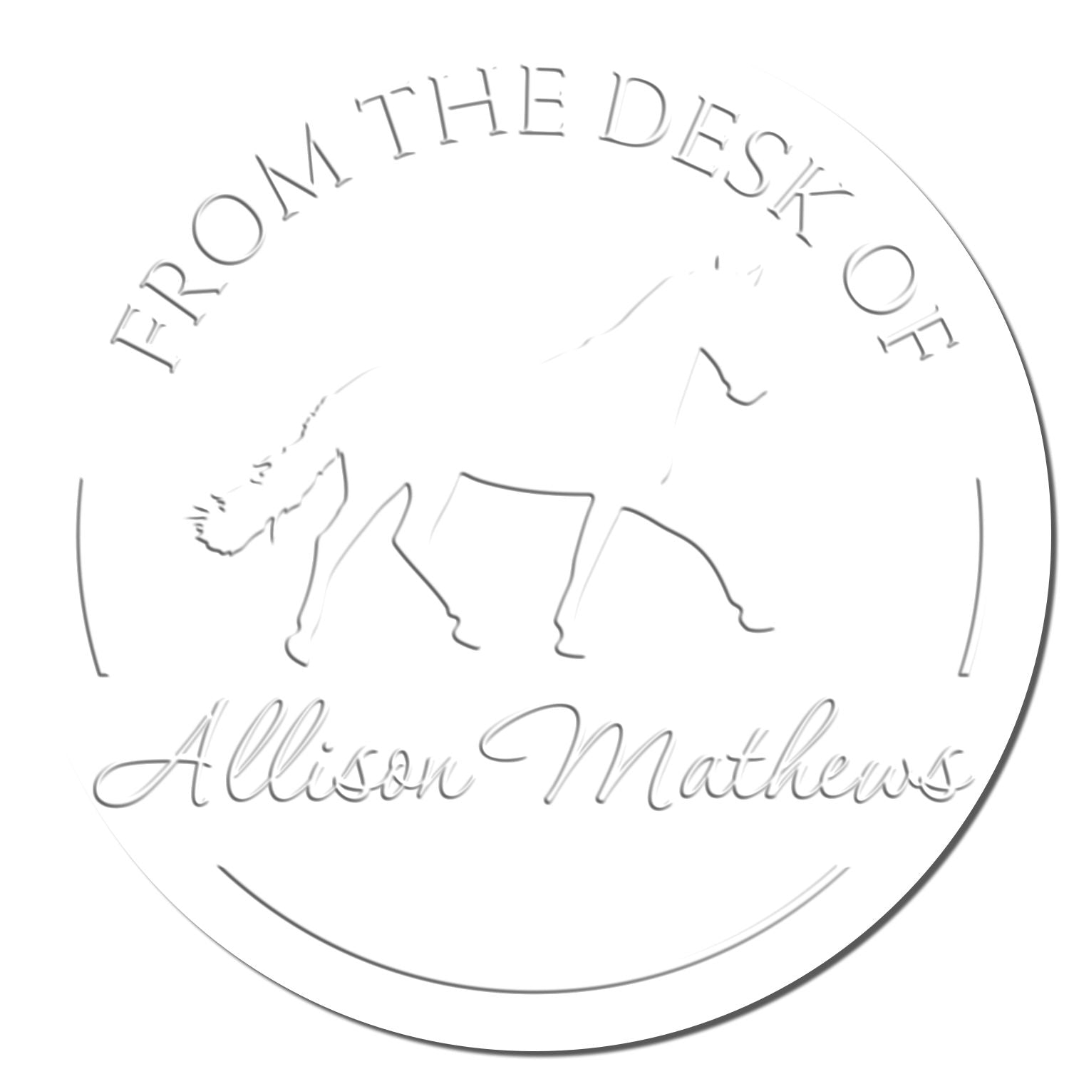 Soft Mountain Majesty Horse Customized Bookplate Template Embossing Seal