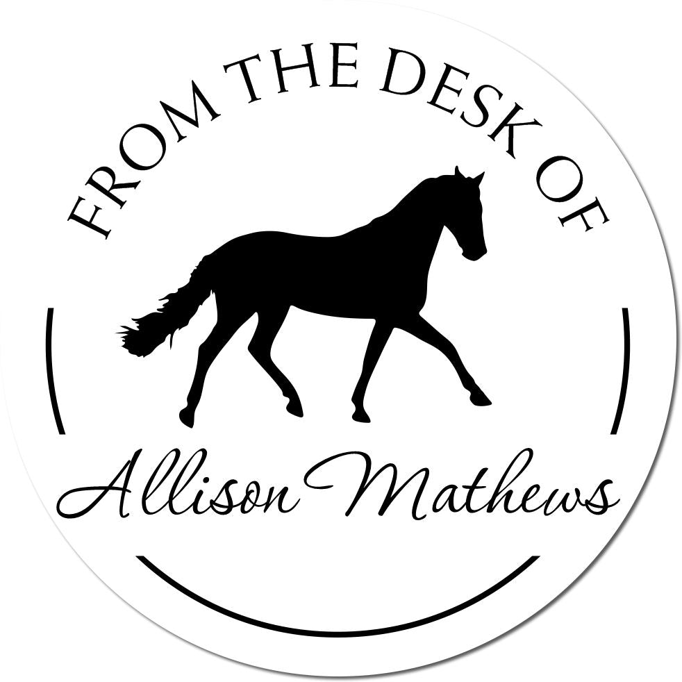 Mountain Majesty Horse Pre-Inked Custom-Made Book Return Stamp