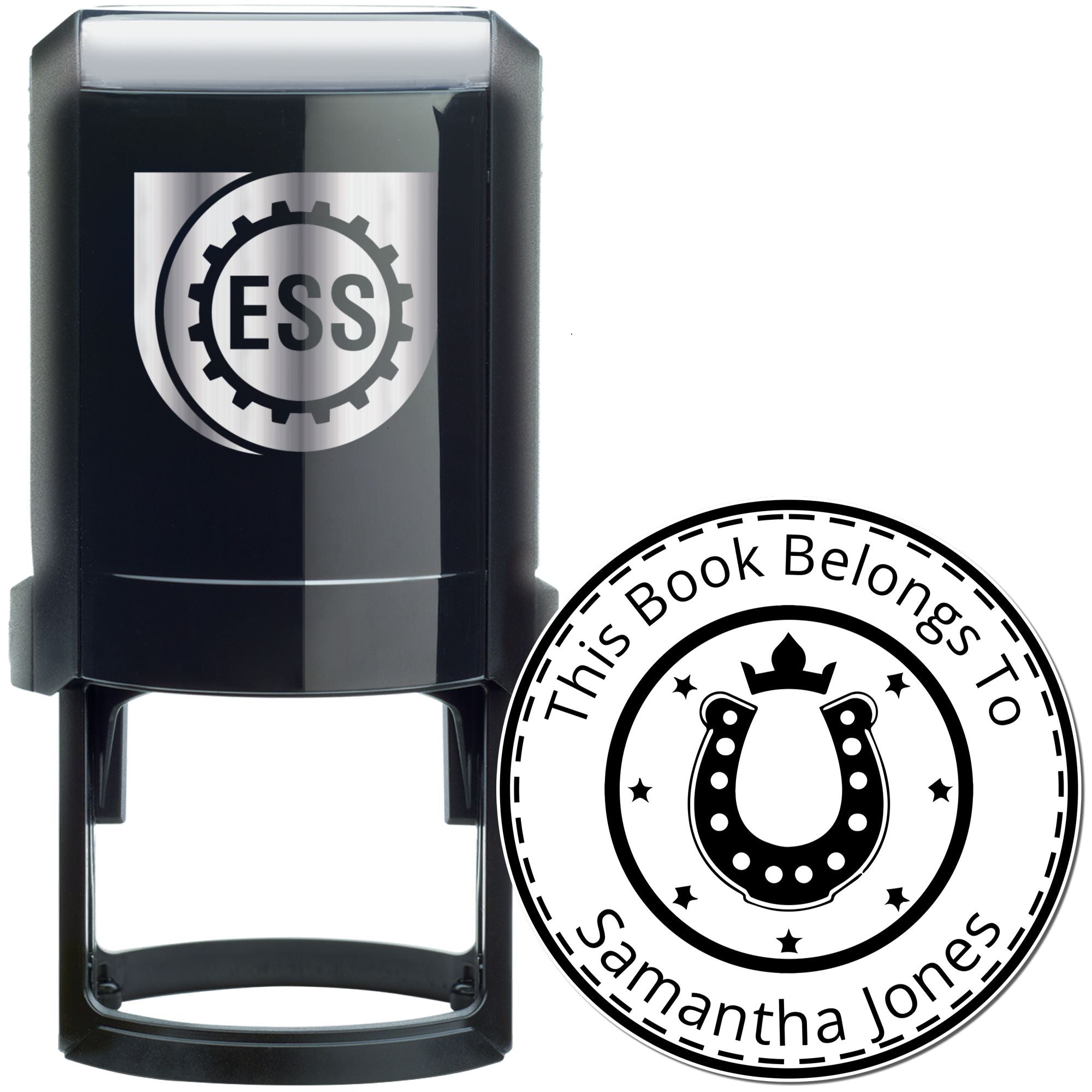 River Wild Equestrian Self-Inking Personalized Bookplate Sticker Stamp