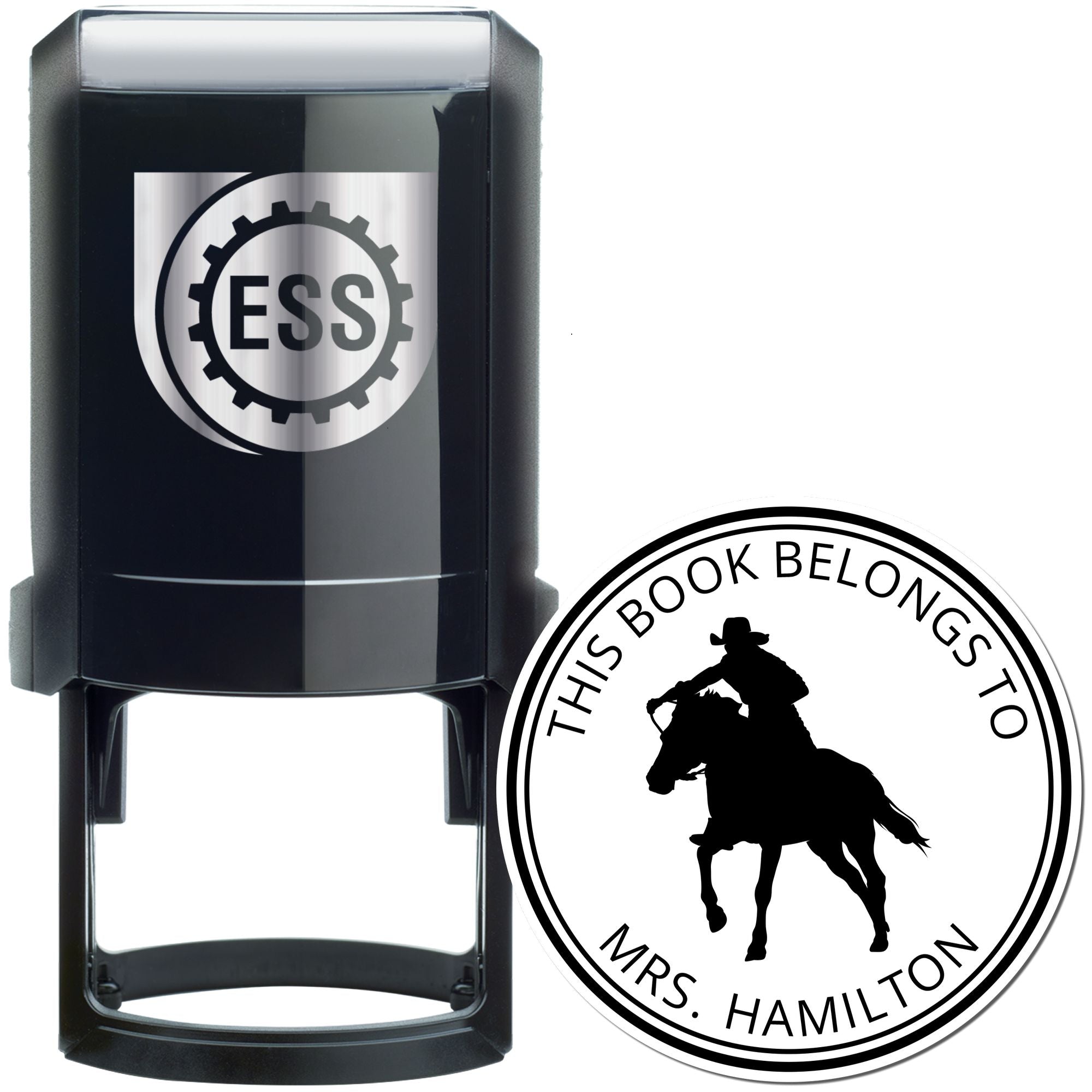 Iron Hoof Equestrian Self-Inking Personalized Library Gift Stamp