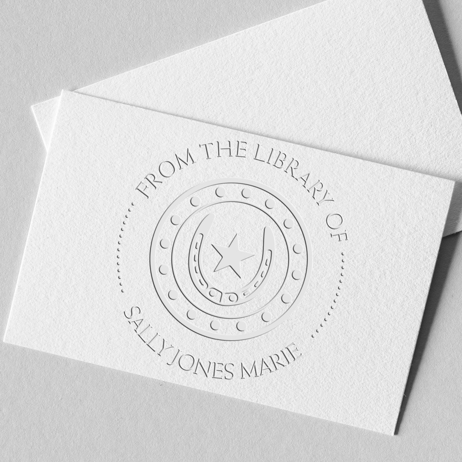 Soft Canyon Whisper Equestrian Customized Library Return Embossing Seal