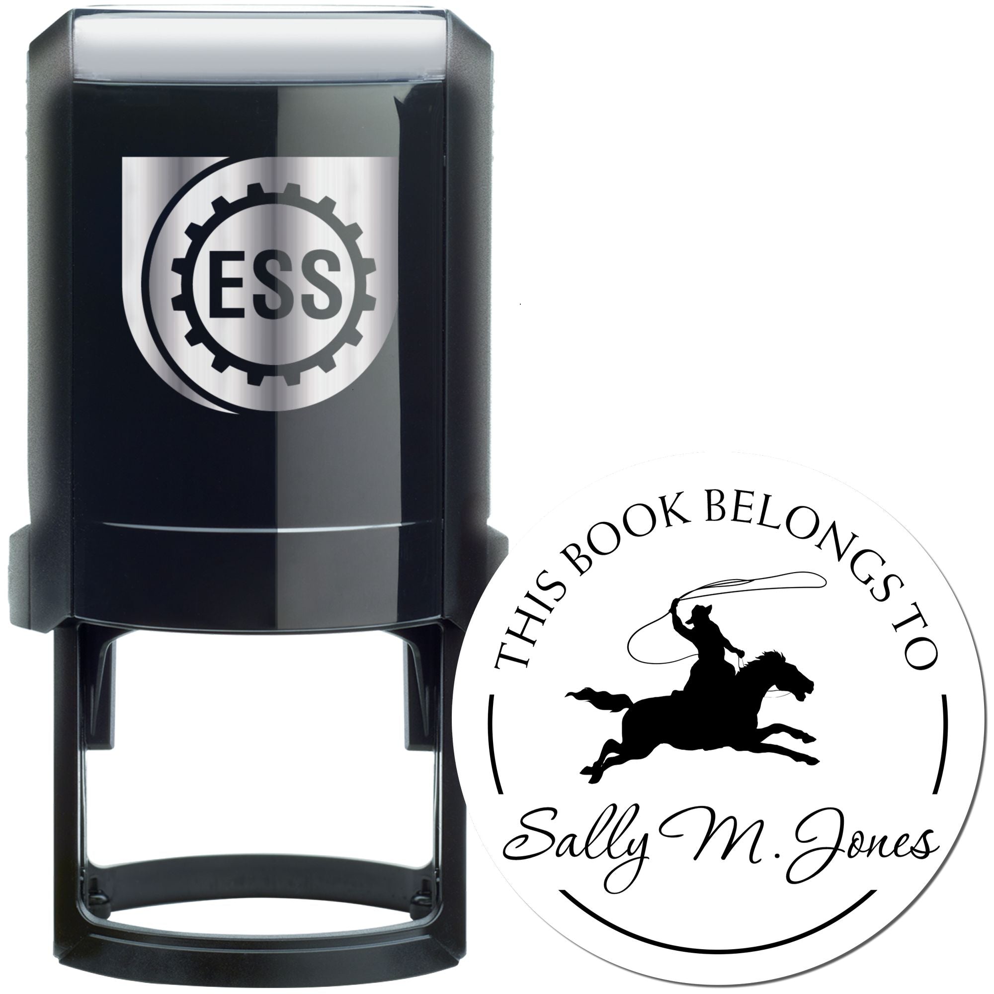 Swift Serenade Equestrian Self-Inking Personalized Library Book With Name Stamp