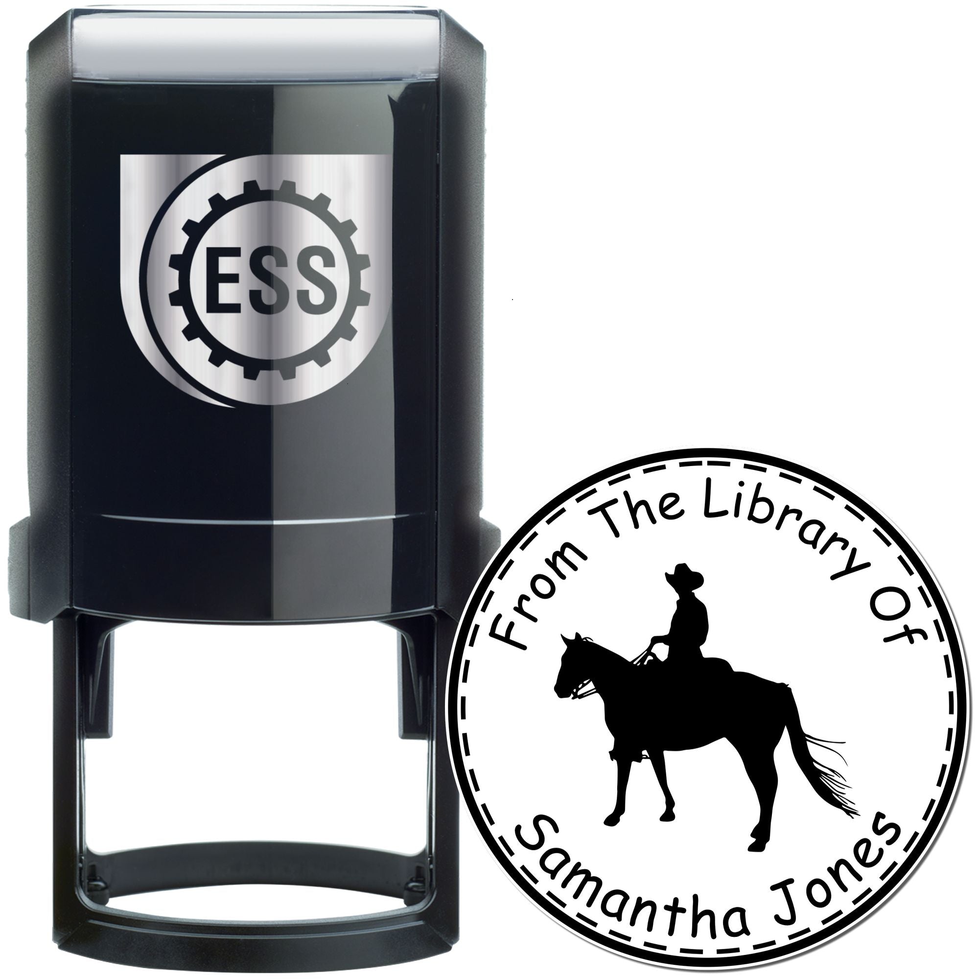 Dawn's Light Equestrian Self-Inking Personalized Book Ownership Stamp