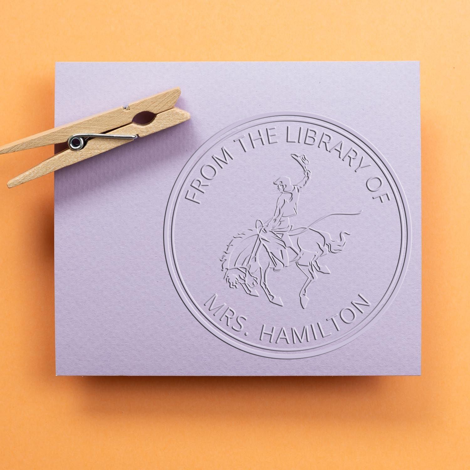 Dusk's Shadow Equestrian Handheld Personalized Library Embossing Seal