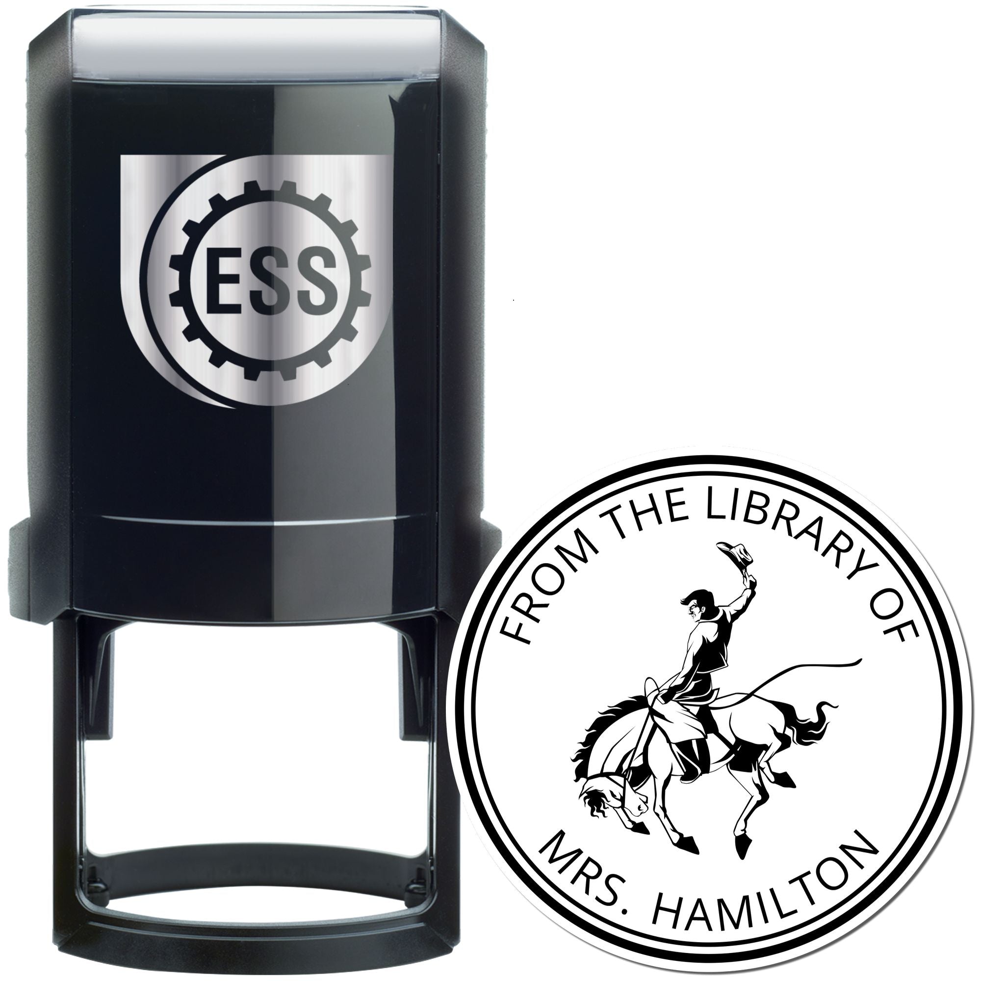 Dusk's Shadow Equestrian Self-Inking Personalized From The Home Library Of Stamp