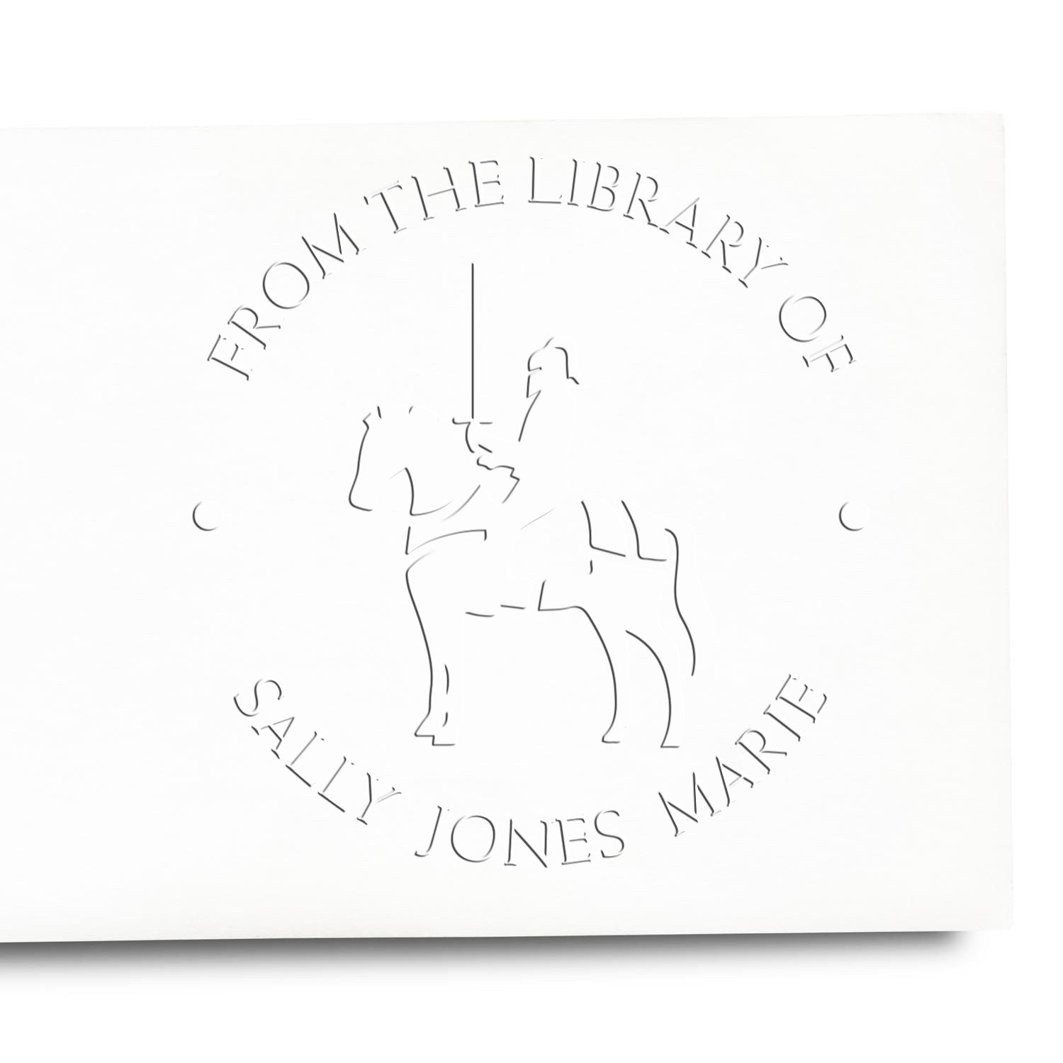 Royal Echo Knights Handheld Personalized Bookplate Embossing Seal