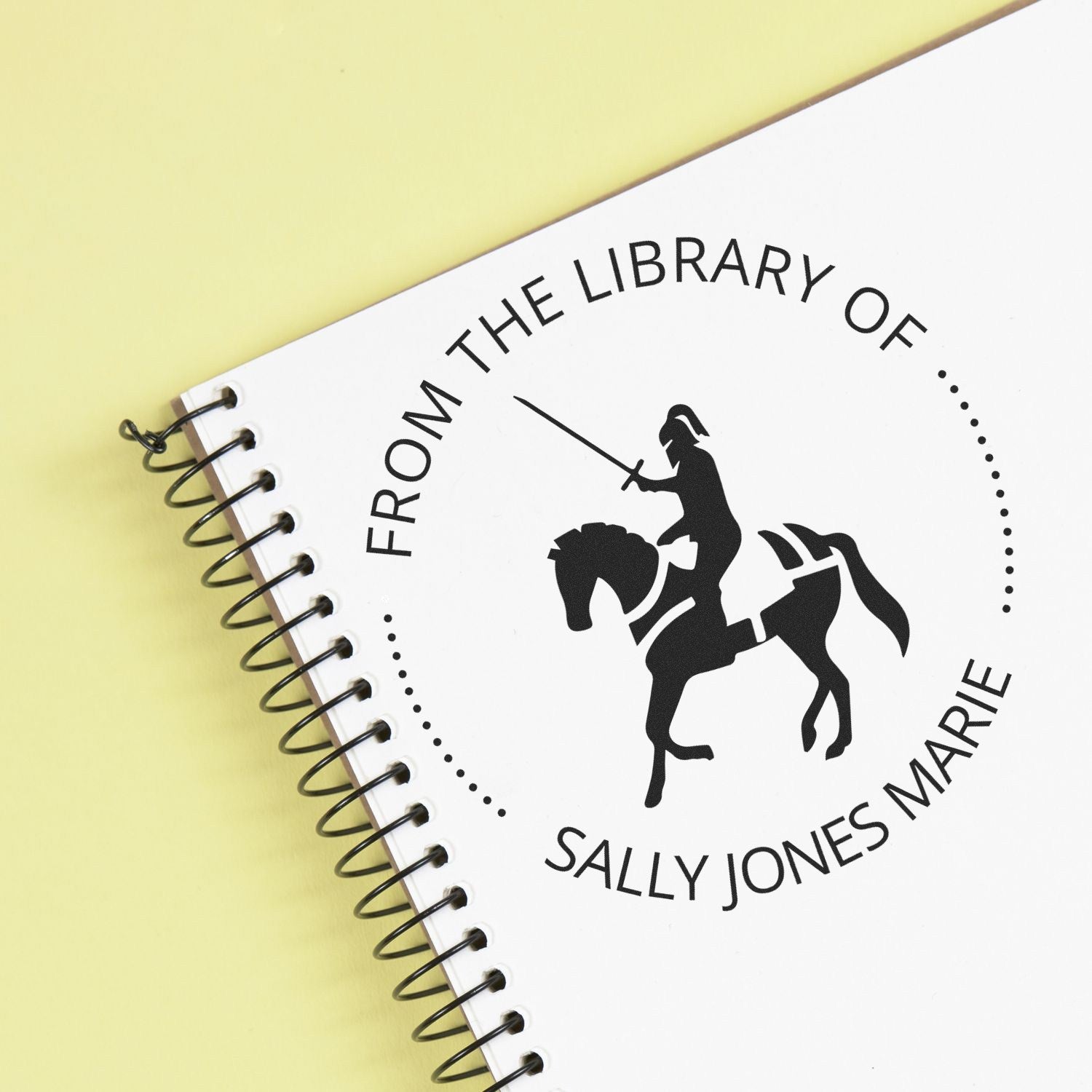 Galactic Dust Knights Self-Inking Personalized Ex Libris Design Stamp
