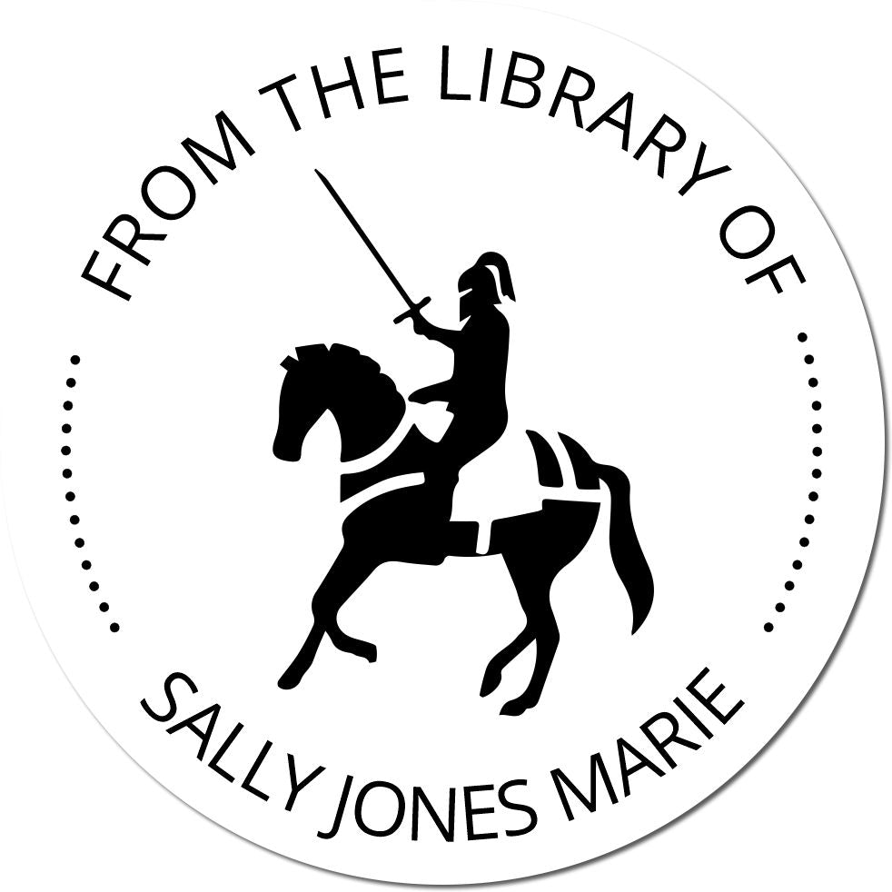 Galactic Dust Knights Self-Inking Personalized Ex Libris Design Stamp