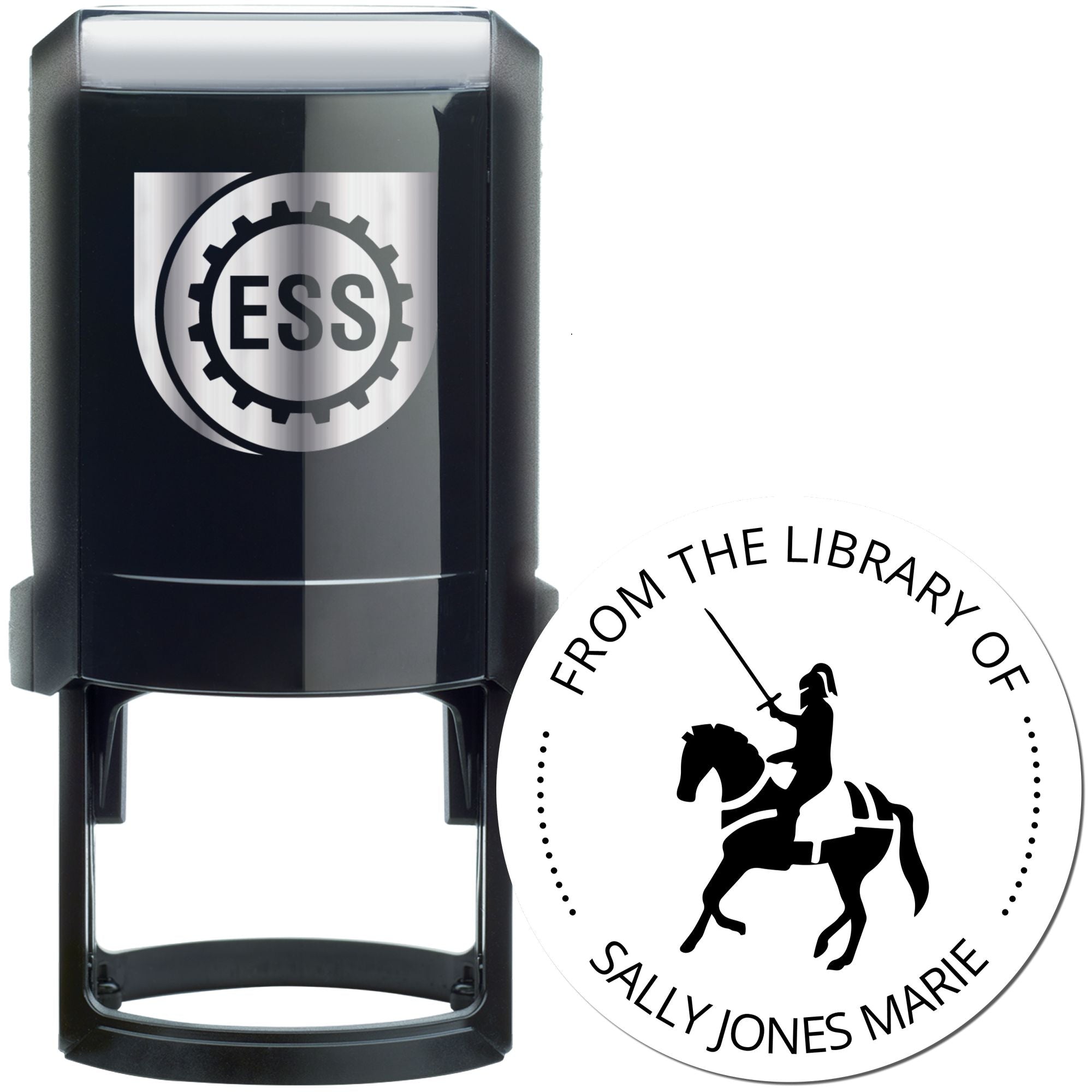 Galactic Dust Knights Self-Inking Personalized Ex Libris Design Stamp