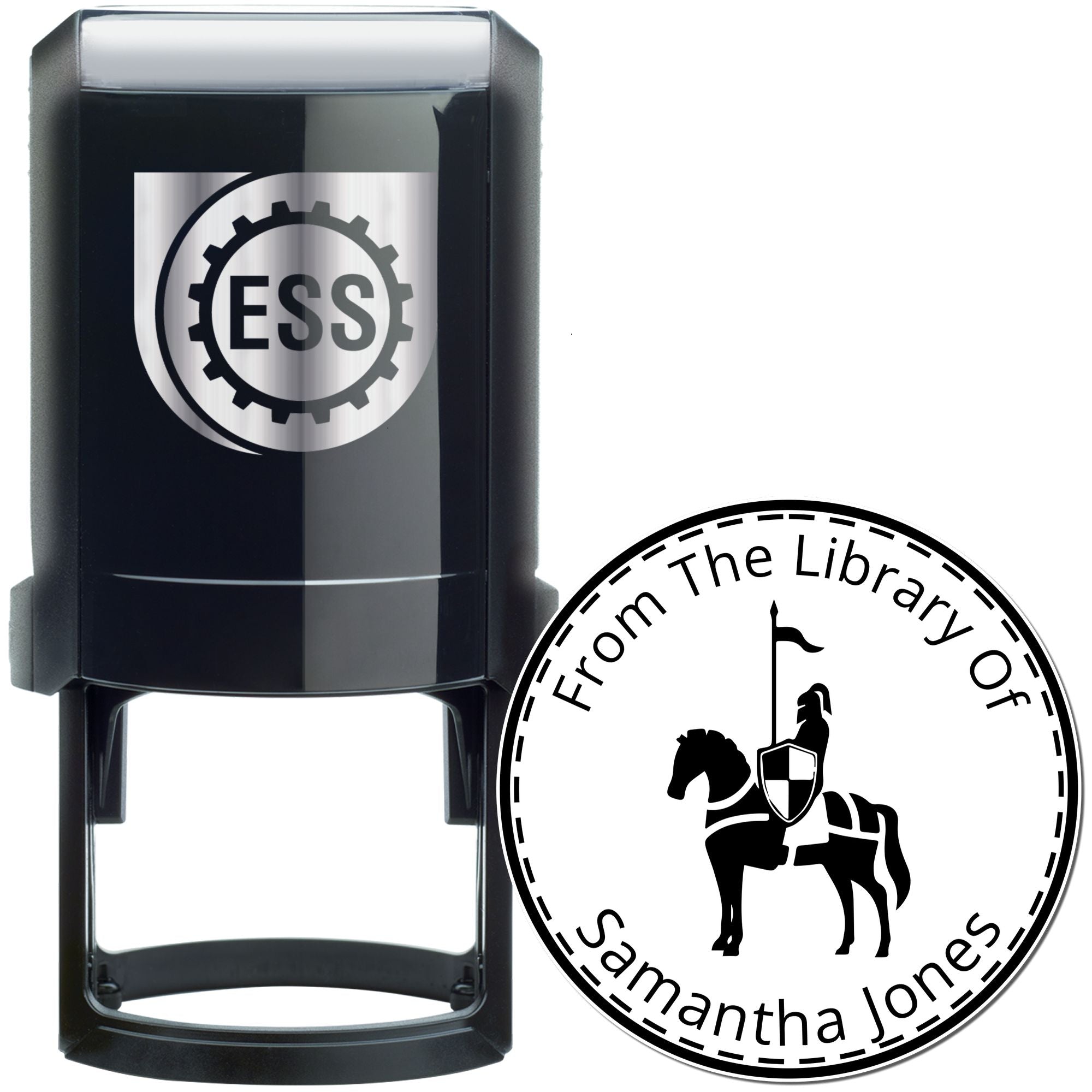 Storm Chaser Knights Self-Inking Personalized From The Library Of Design Stamp