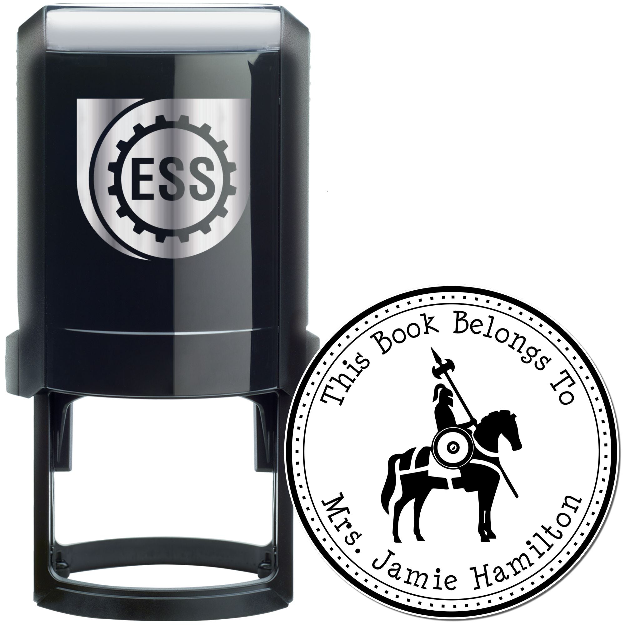 Lunar Step Knights Self-Inking Personalized Belongs To The Library Of Stamp