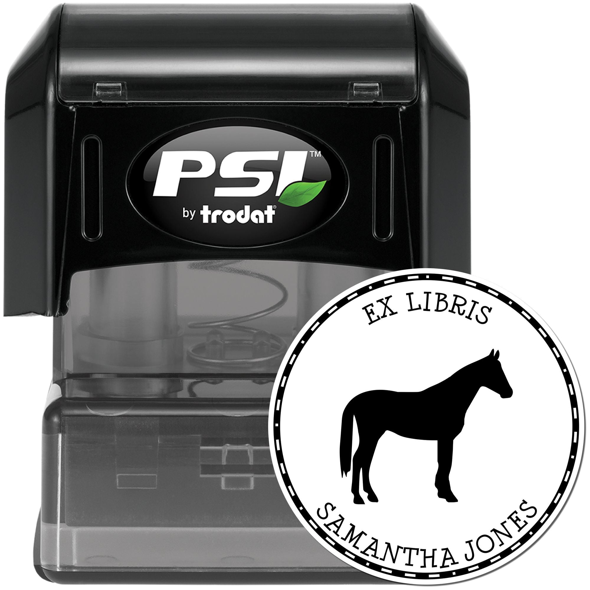 Cosmic Trail Equestrian Pre-Inked Custom-Made Ex Libris Stamp