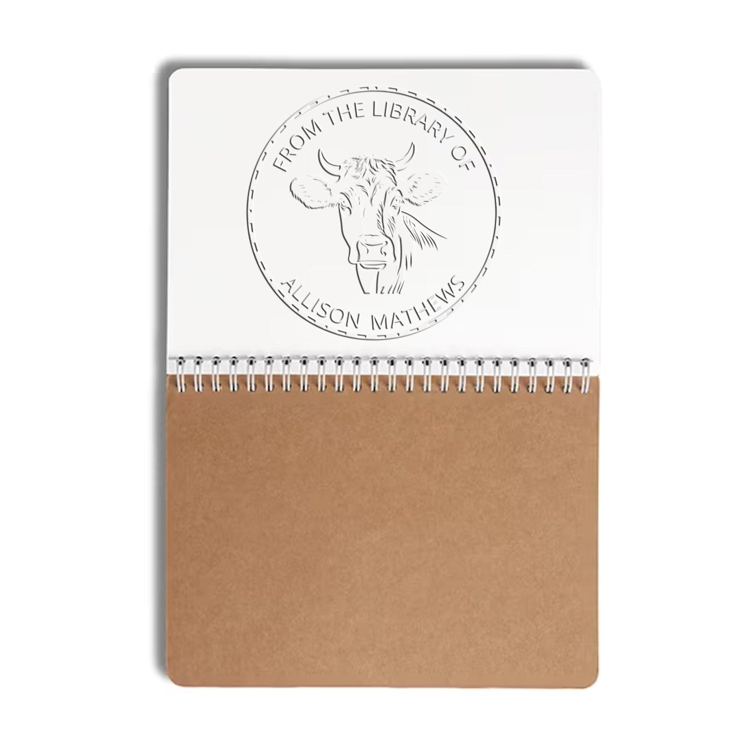 Bessie Cow Handheld Personalized Book Label Embosser
