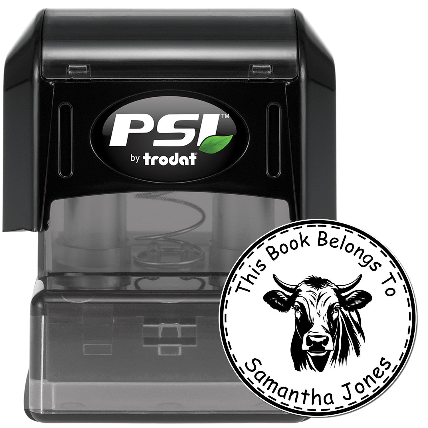Buttercup Cow Pre-Inked Custom-Made Ex Libris Design Stamp