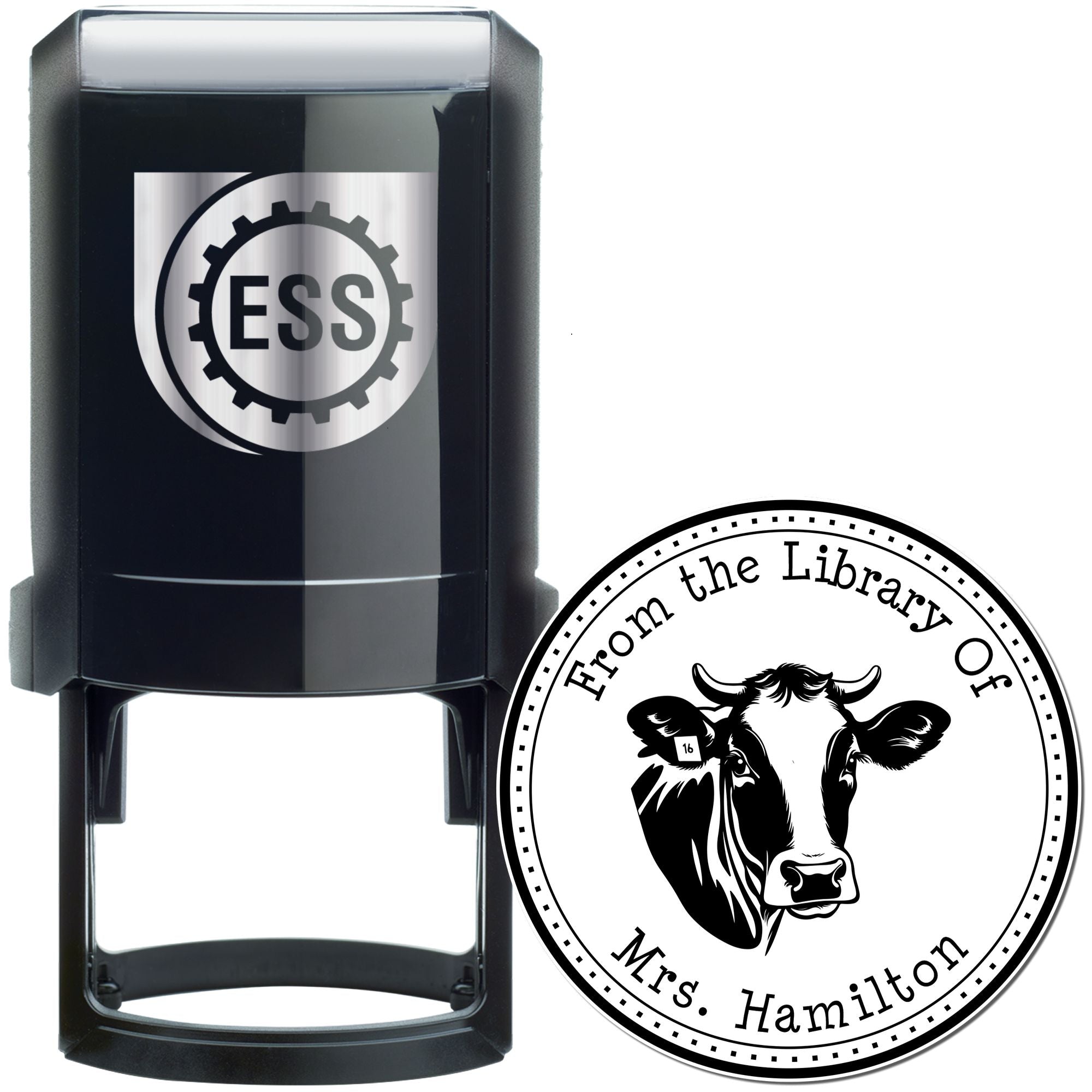 Molly Cow Self-Inking Personalized Library Of Stamp - Engineer Seal Stamps
