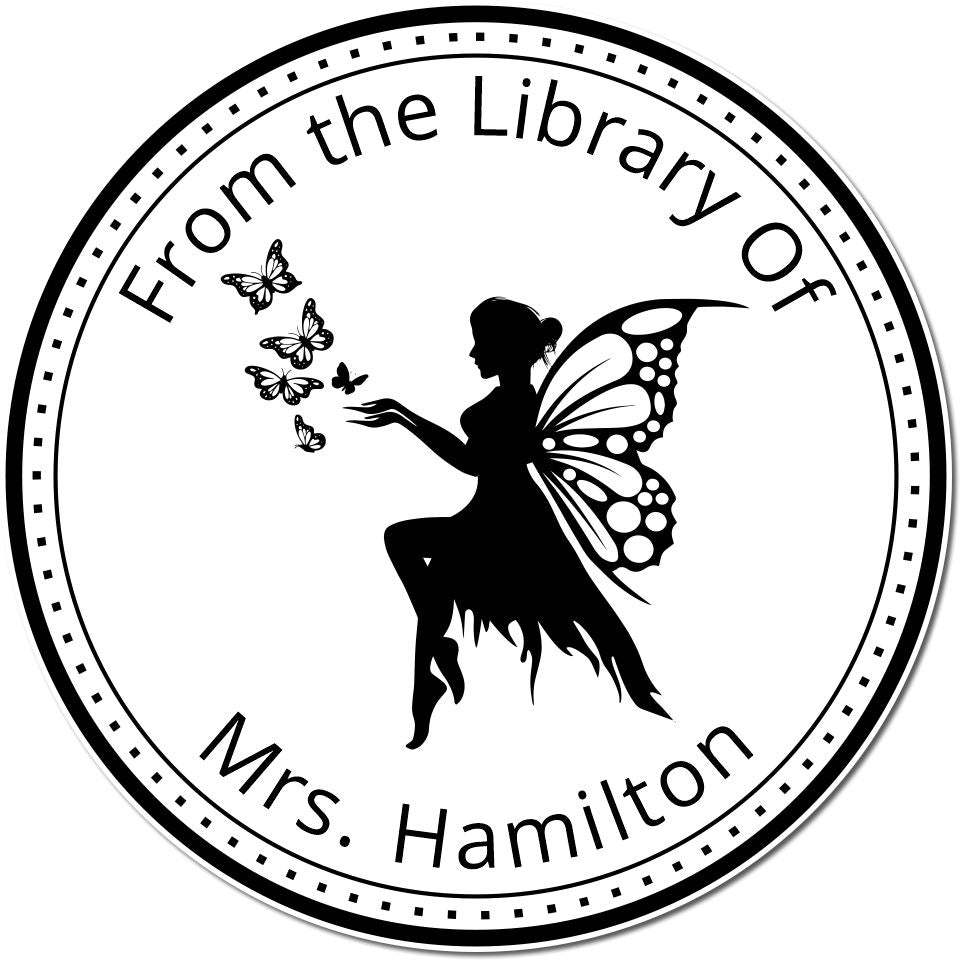 Seraphina Mythical Fairy Self-Inking Customized Library Stamp - Engineer Seal Stamps
