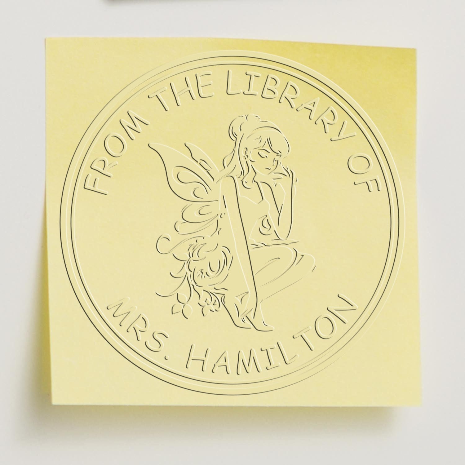 Blossom Whimsical Fairy Hybrid Personalized Embossing Seal - Engineer Seal Stamps