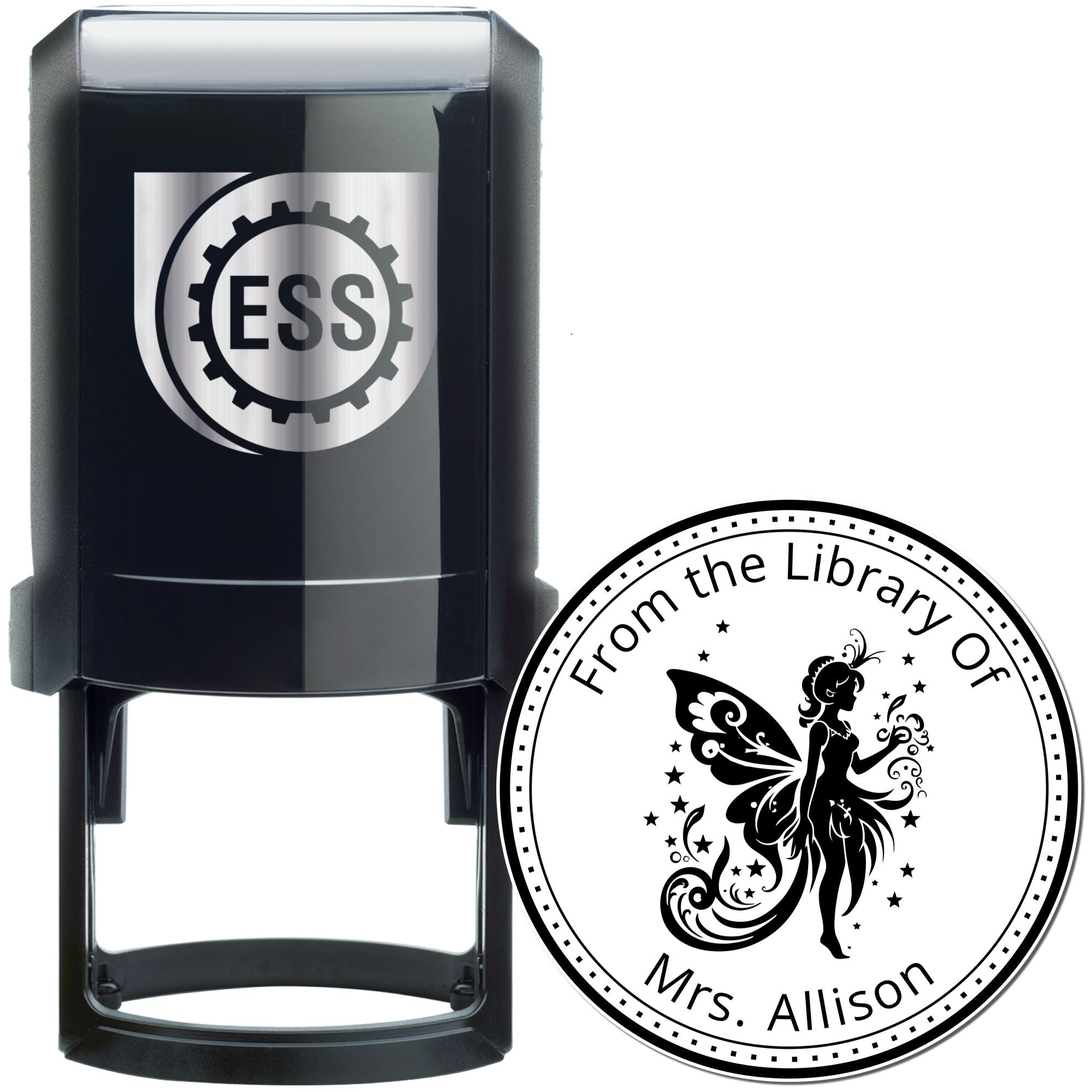 Glimmer Whimsical Fairy Self-Inking Customized Book Stamp - Engineer Seal Stamps