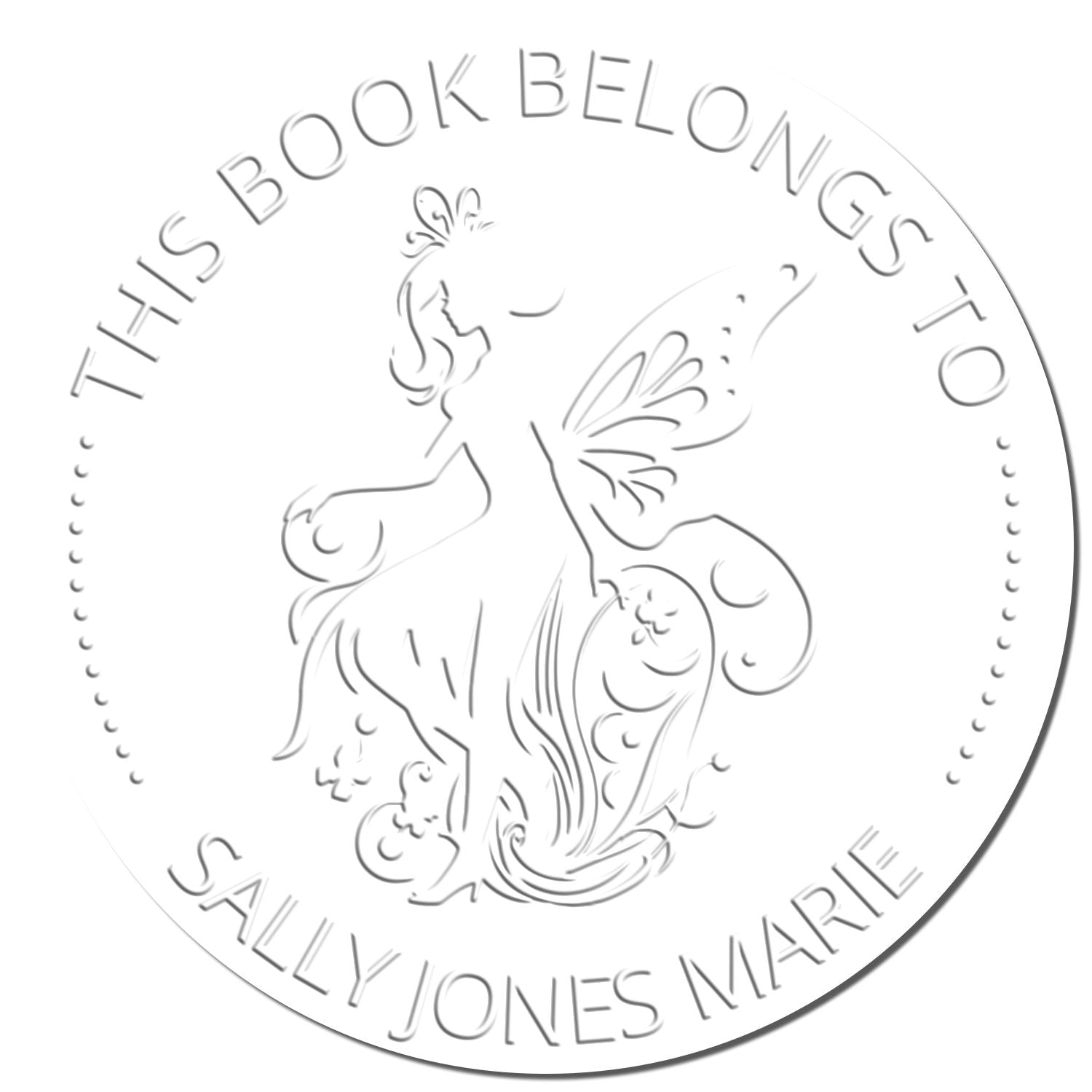 Petal Fairy Handheld Personalized Book Initial Embosser