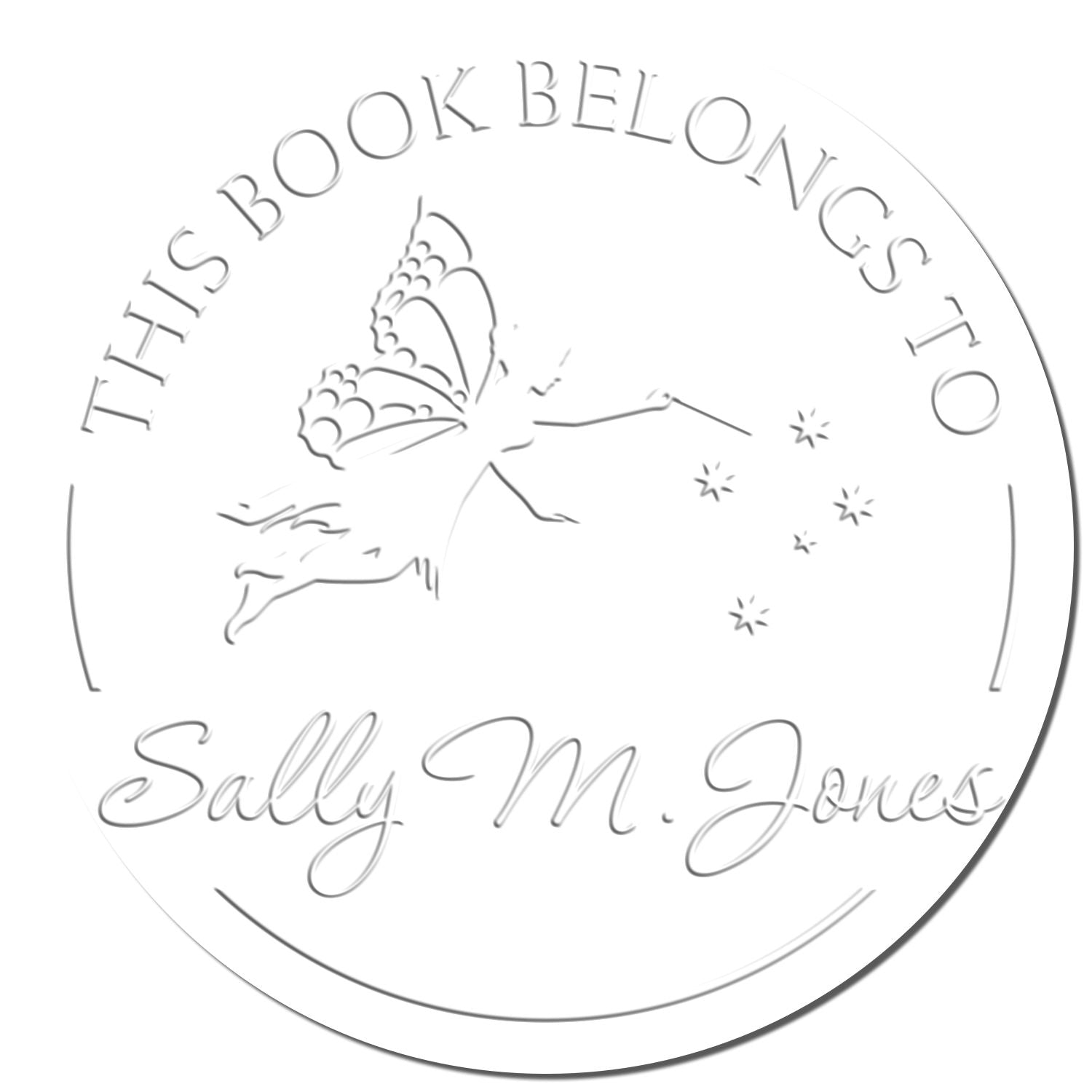 Soft Elara Fairy Customized Library Bookplate Embosser
