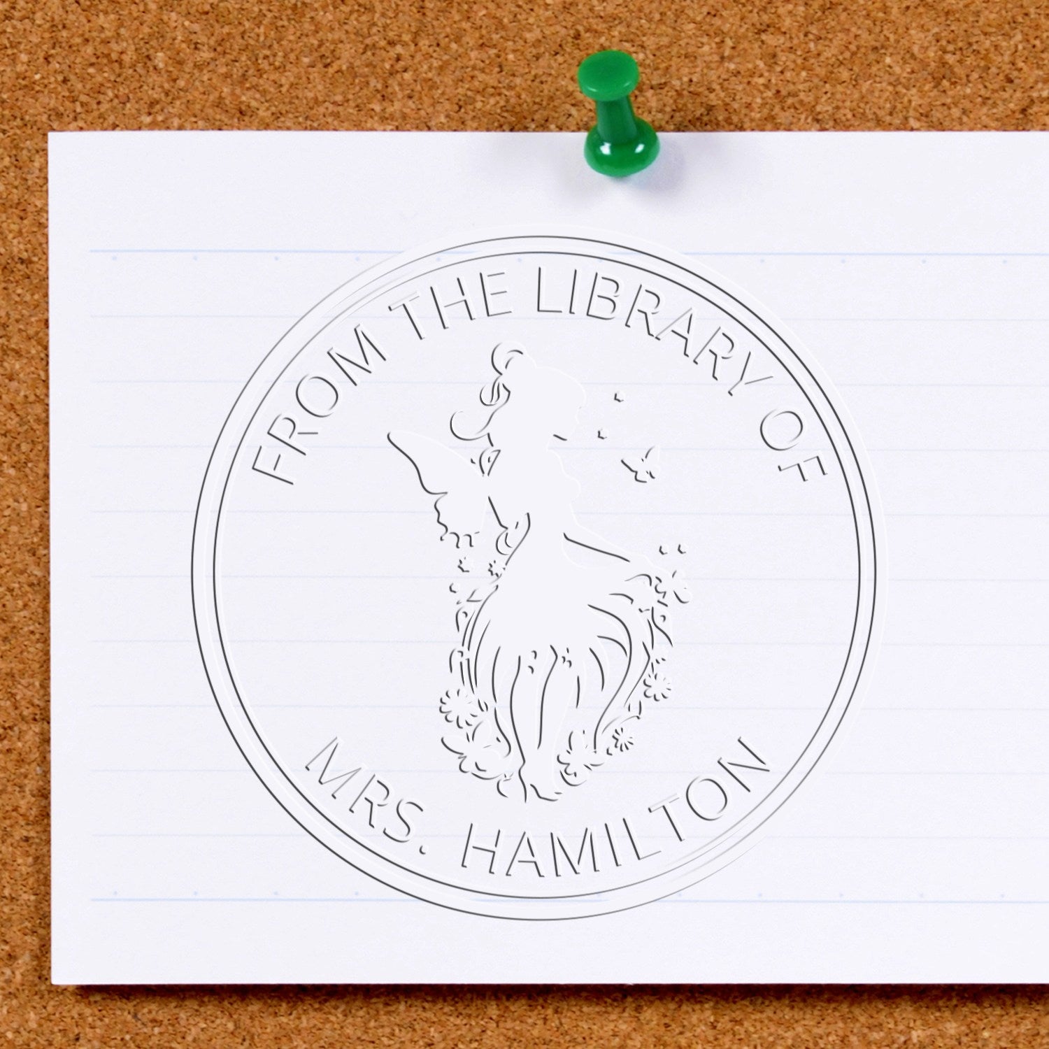 Marigold Magical Fairy Hybrid Customized Ex Libris Art Embossing Seal - Engineer Seal Stamps