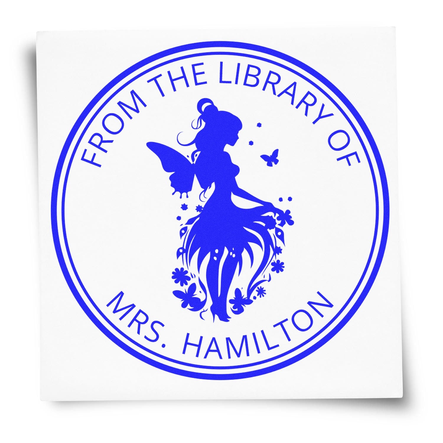 Marigold Magical Fairy Pre-Inked Personalizable Book Lover Stamp - Engineer Seal Stamps