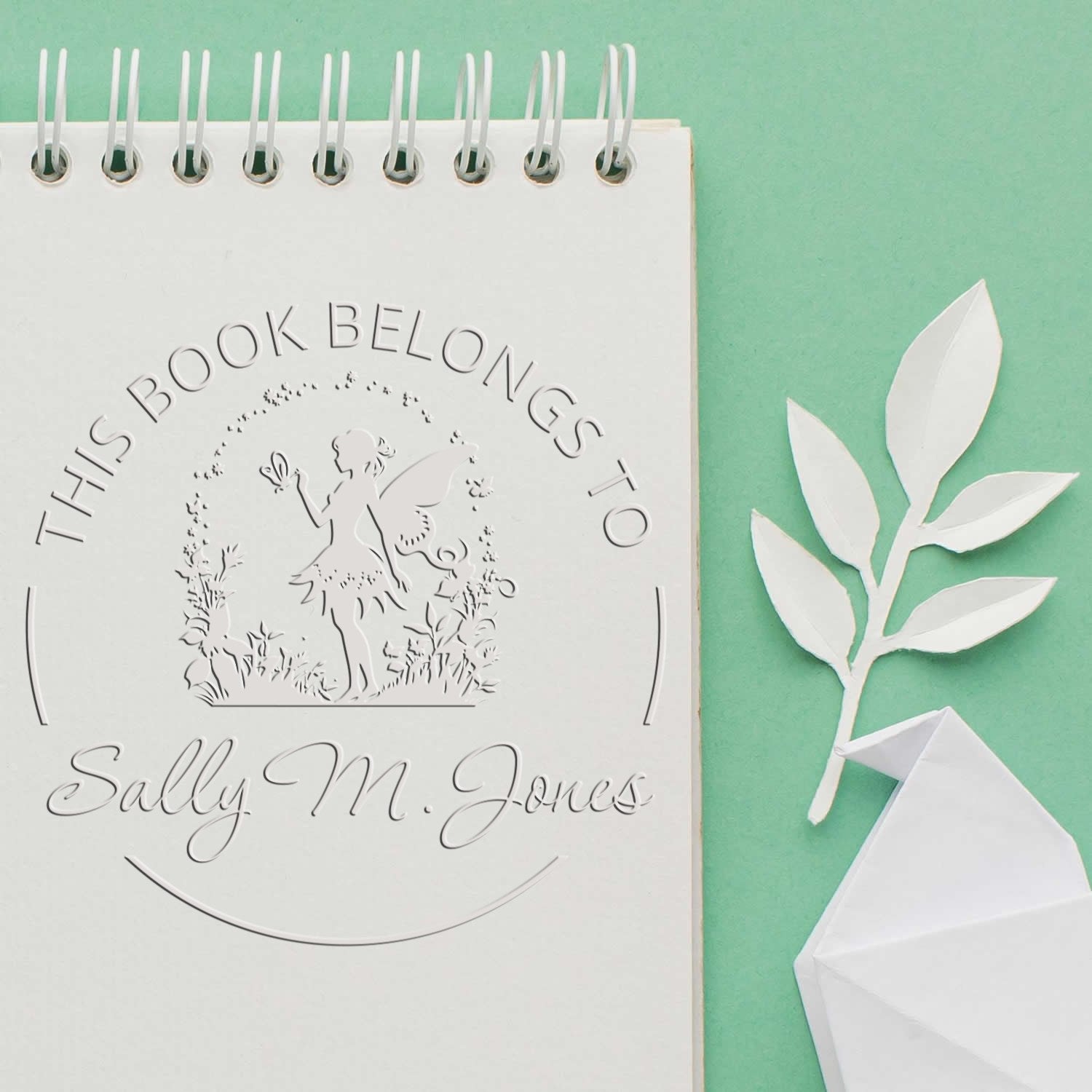 Dahlia Magical Fairy Handheld Personalized Book Branding Seal