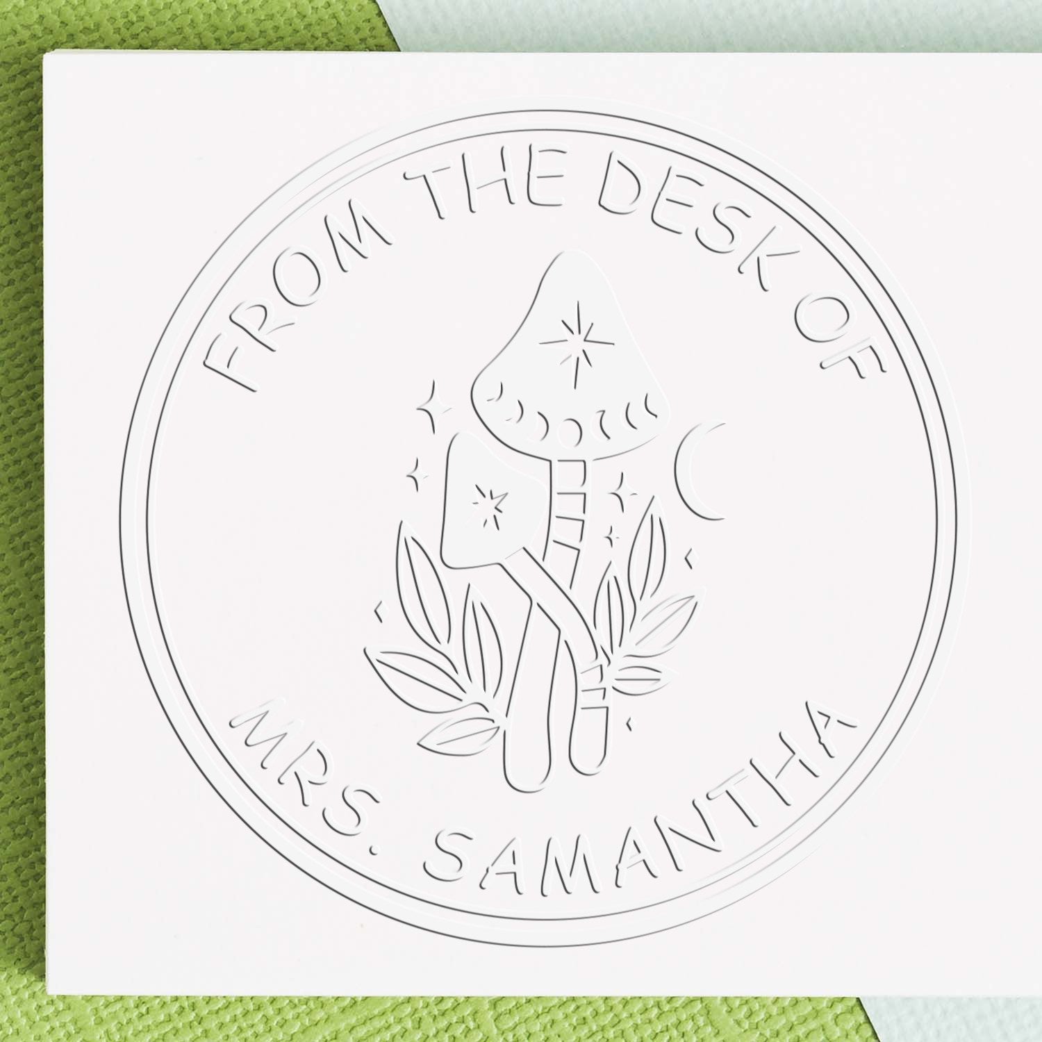 Soft Aethercap Mushroom Customized Ex Libris Book Embosser