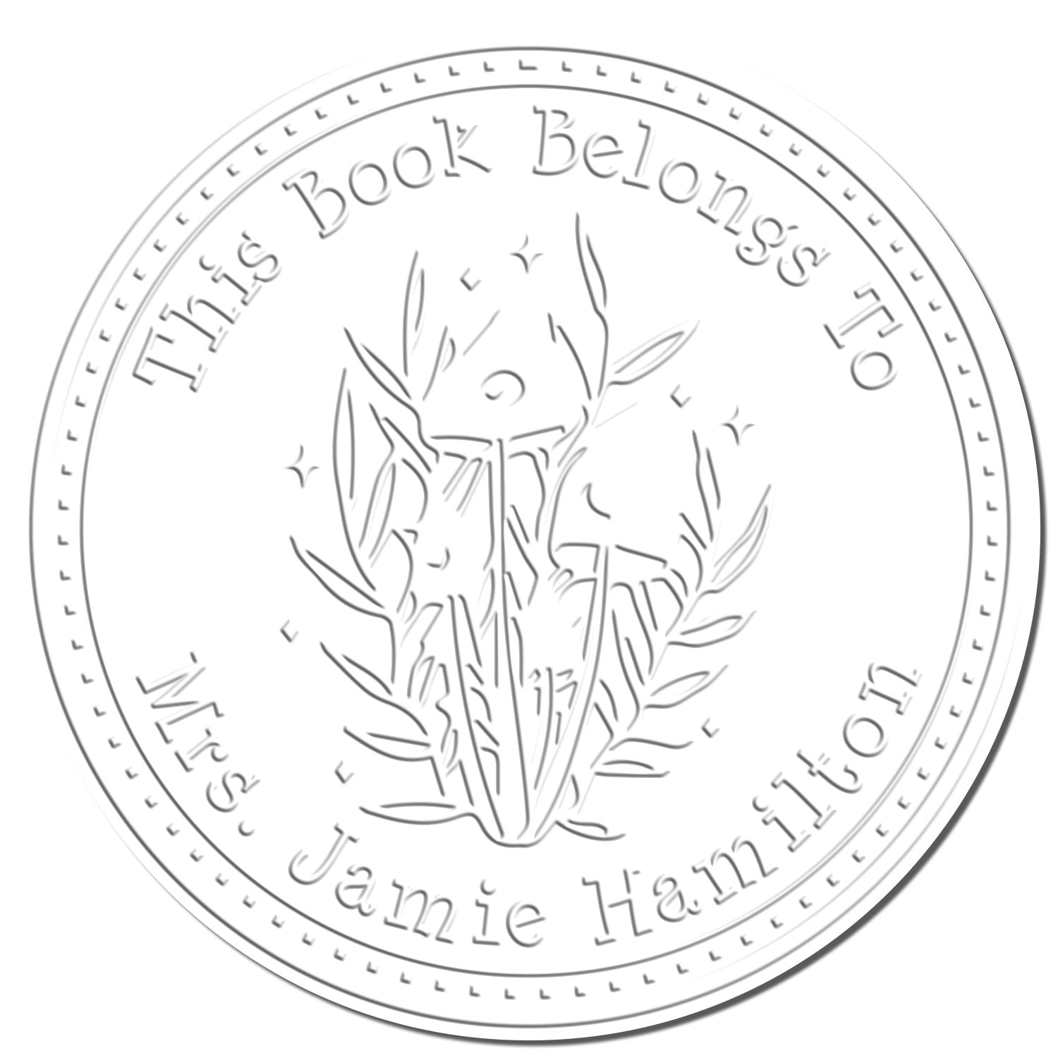 Soft Mystic Morel Mushroom Customized Ex Libris Book Embossing Seal