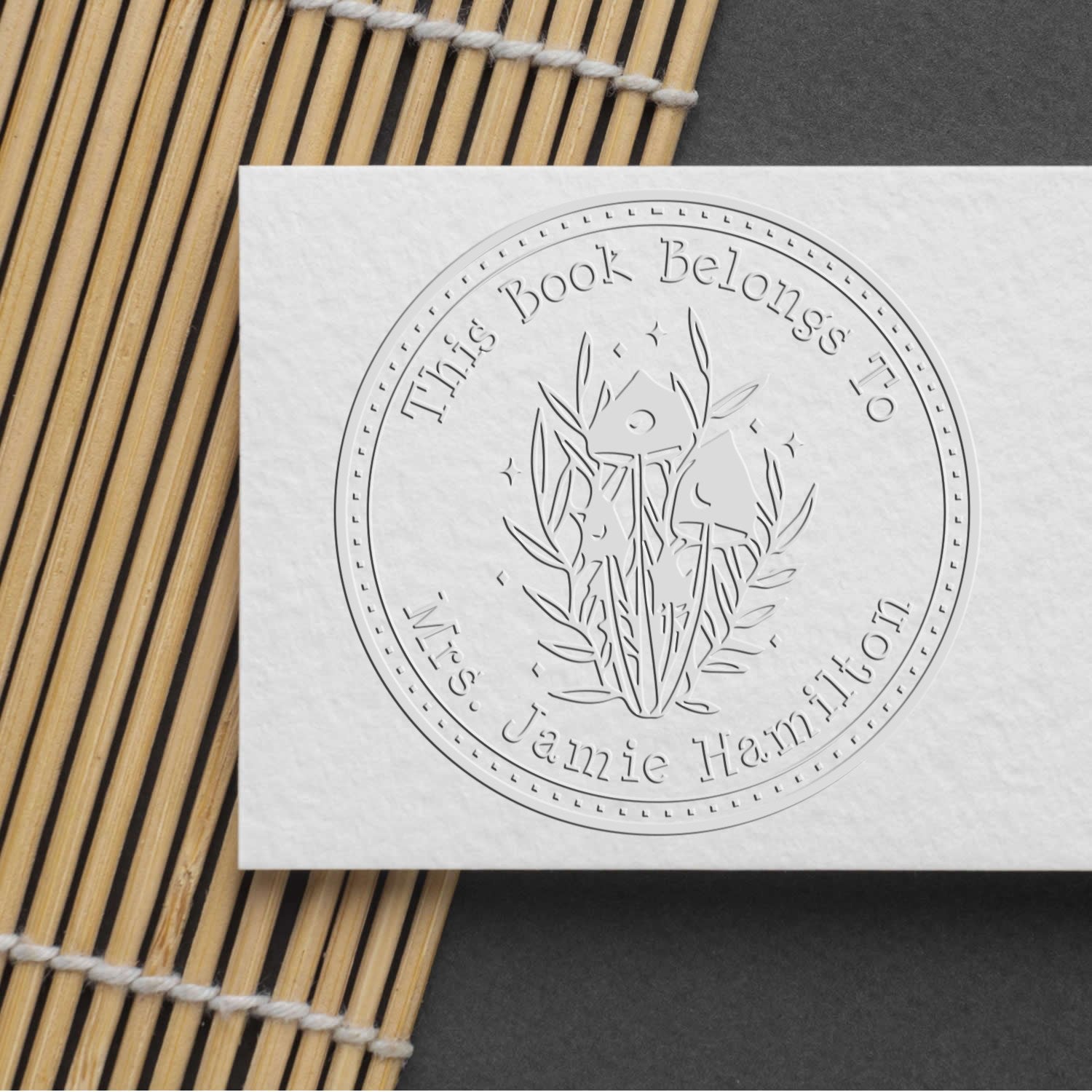Custom-Made Aethercap Mushroom Ex Libris Embosser | Fantasy