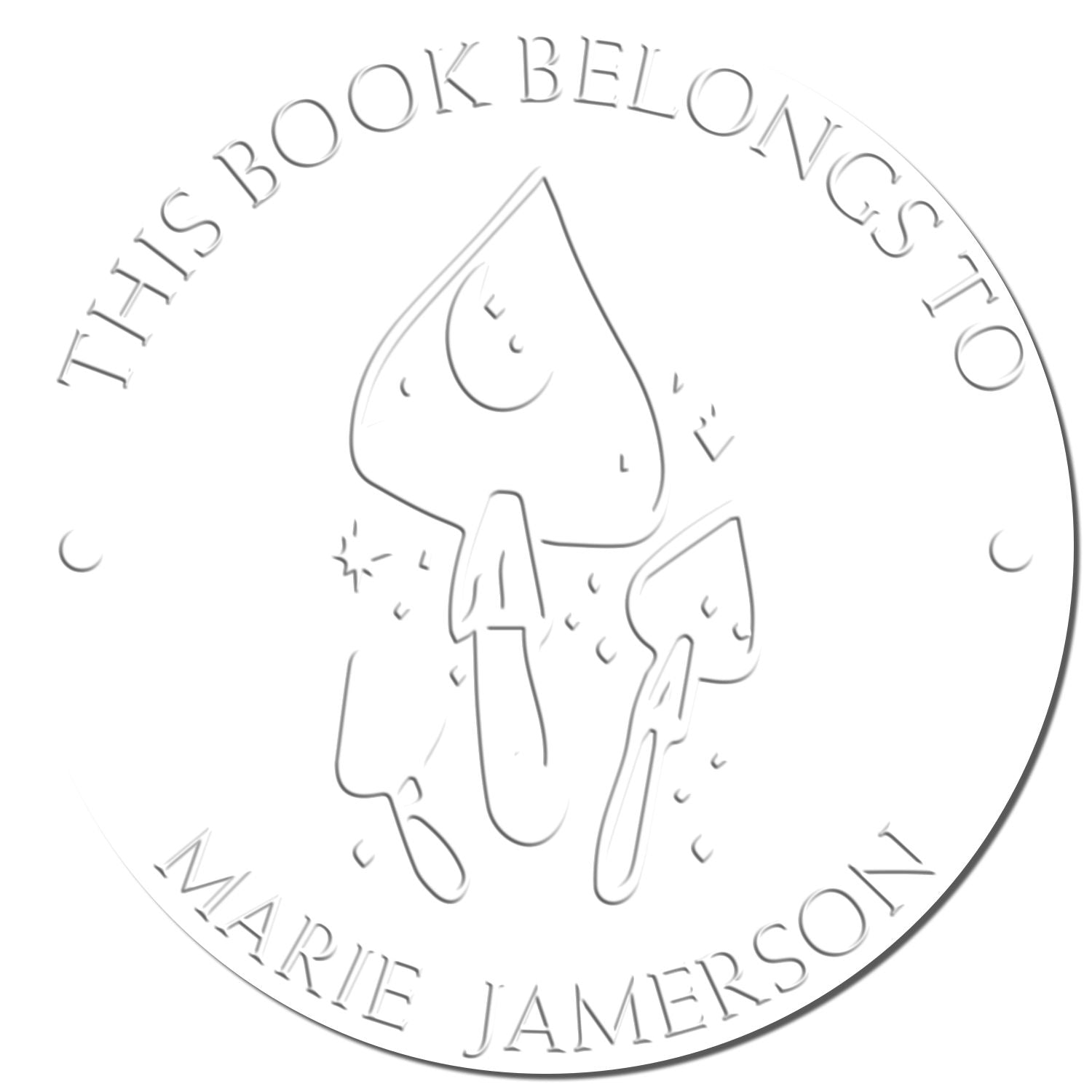 Enigma Boletus Shroom Handheld Personalized Book Personalization Seal