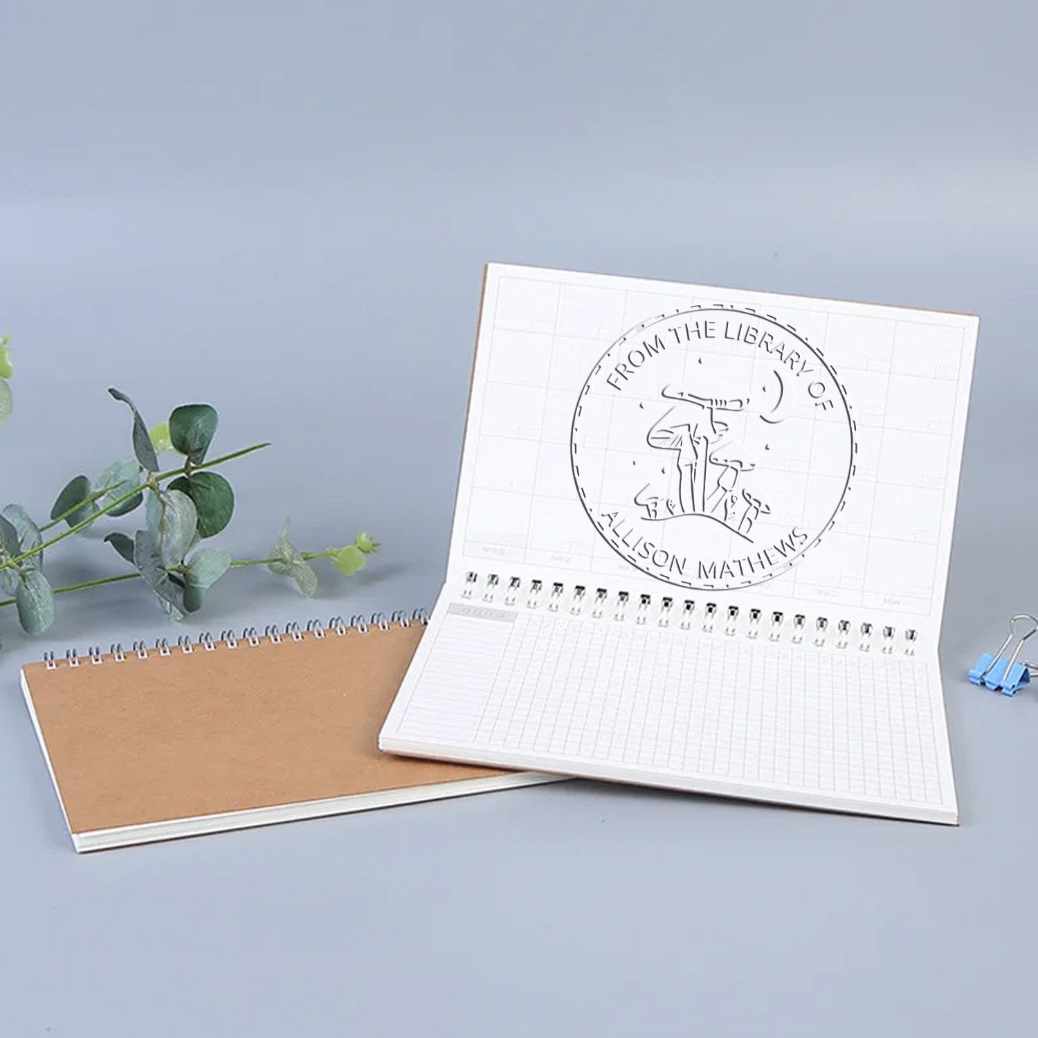 Eldritch Enoki Shroom Handheld Personalized Book Identification Embossing Seal