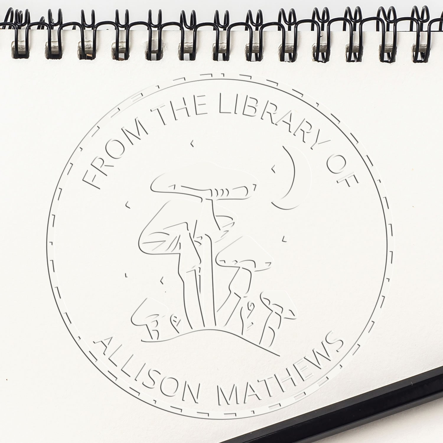 Eldritch Enoki Shroom Handheld Personalized Book Identification Embossing Seal