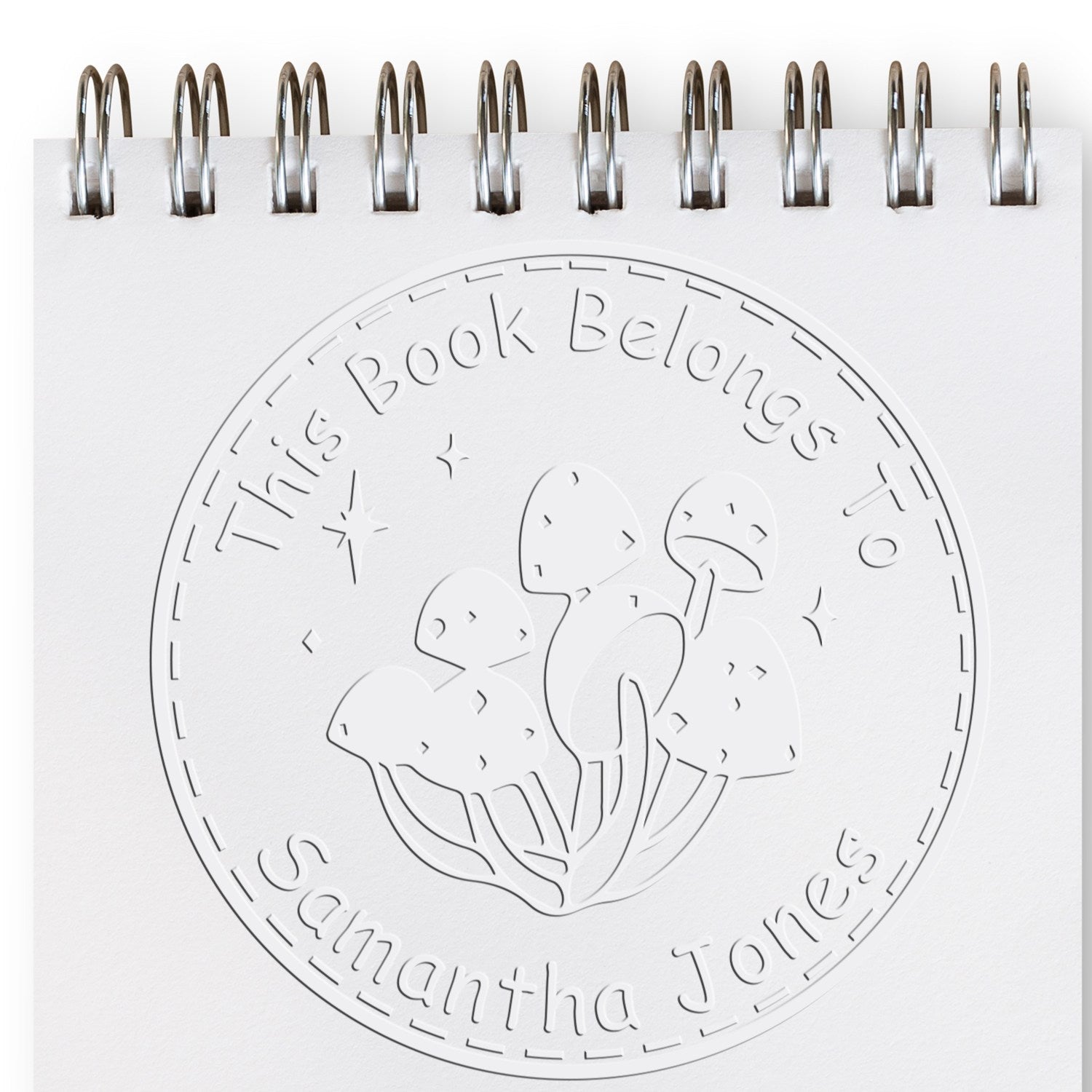 Whispering Waxcap Mushroom Hybrid Customized Book Ownership Seal