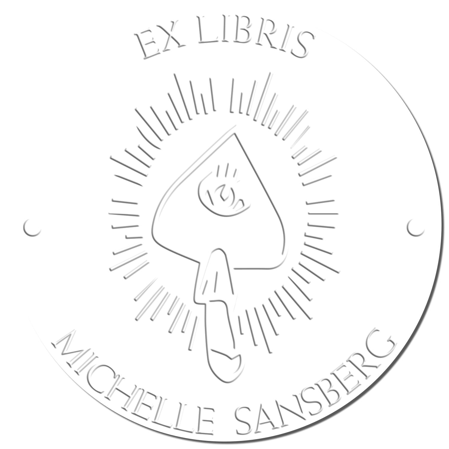 Dreaming Deathcap Spore Handheld Personalized Bookplate Design Seal - Engineer Seal Stamps